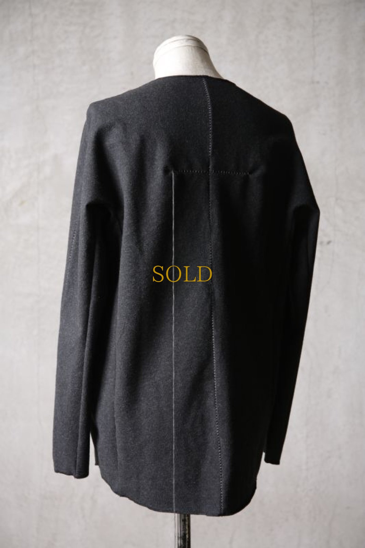 画像8: Wir Lineal / リネアル / KL011-W115 / Protean knit melton Inorganic DRESS FABRIC LONG SLEEVE / Rechts (8)