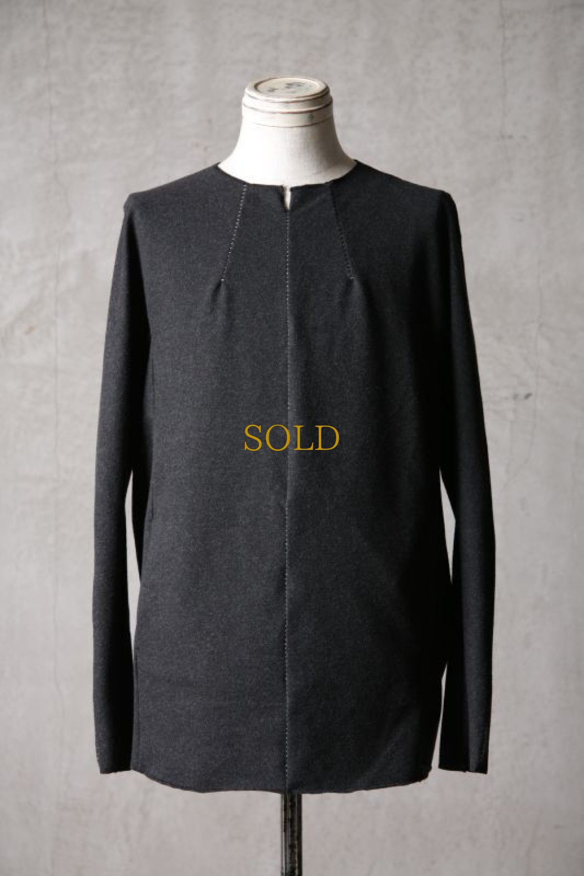 画像2: Wir Lineal / リネアル / KL011-W115 / Protean knit melton Inorganic DRESS FABRIC LONG SLEEVE / Rechts (2)