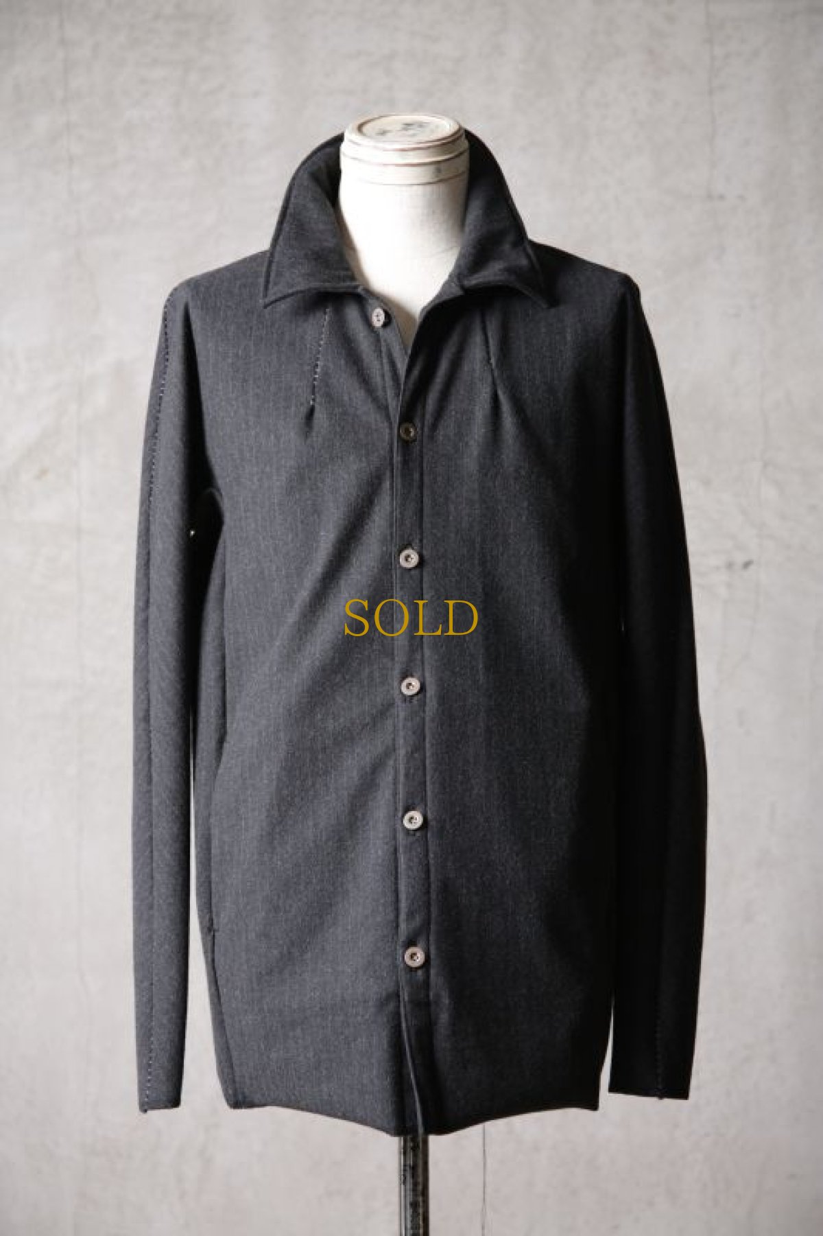 画像2: Wir Lineal / リネアル / KL011-W103 / Protean knit melton Inorganic DRESS SHIRTS / Blinken (2)