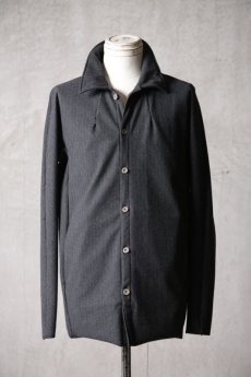 画像2: Wir Lineal / リネアル / KL011-W103 / Protean knit melton Inorganic DRESS SHIRTS / Blinken (2)