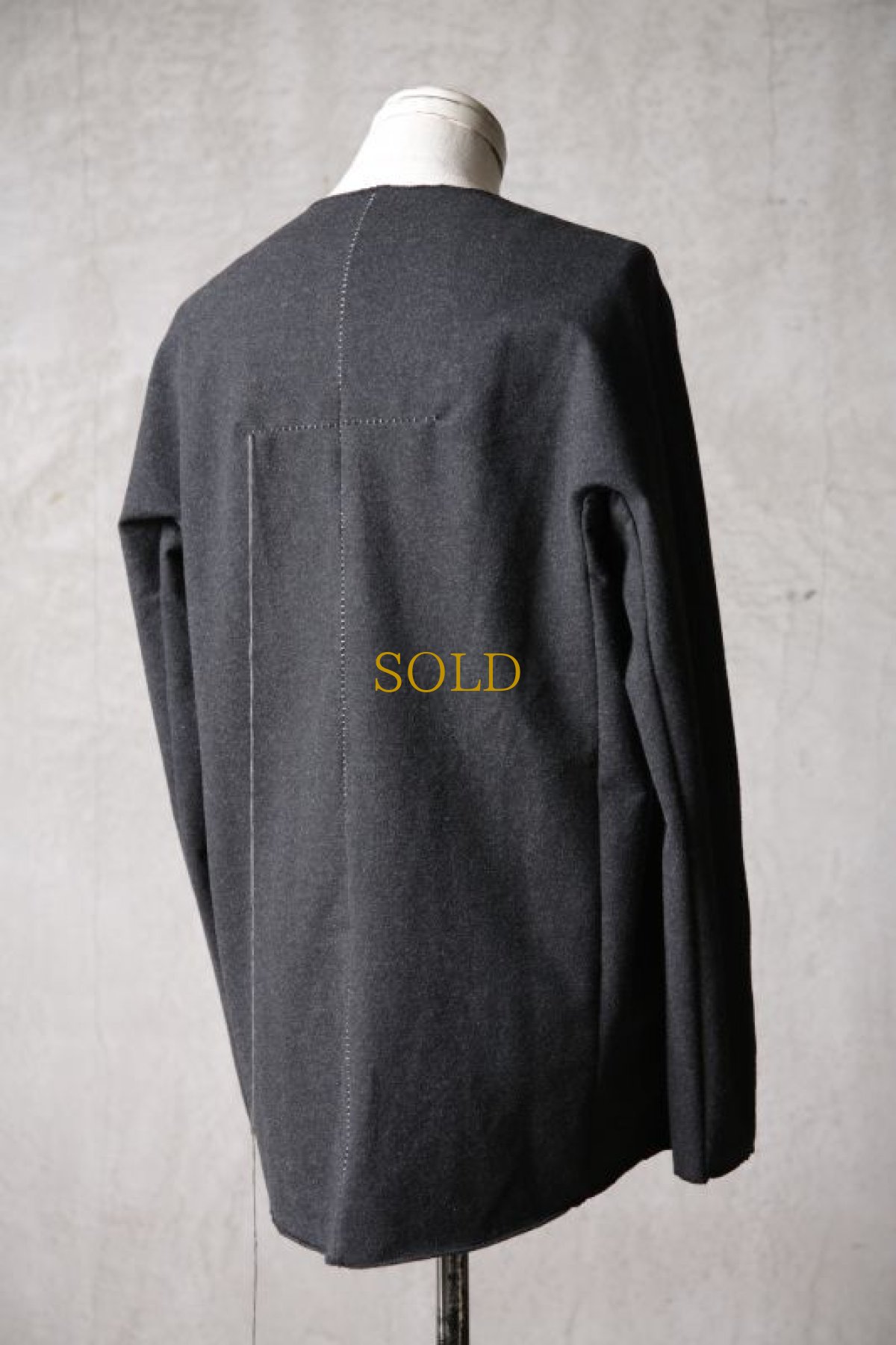 画像7: Wir Lineal / リネアル / KL011-W115 / Protean knit melton Inorganic DRESS FABRIC LONG SLEEVE / Rechts (7)