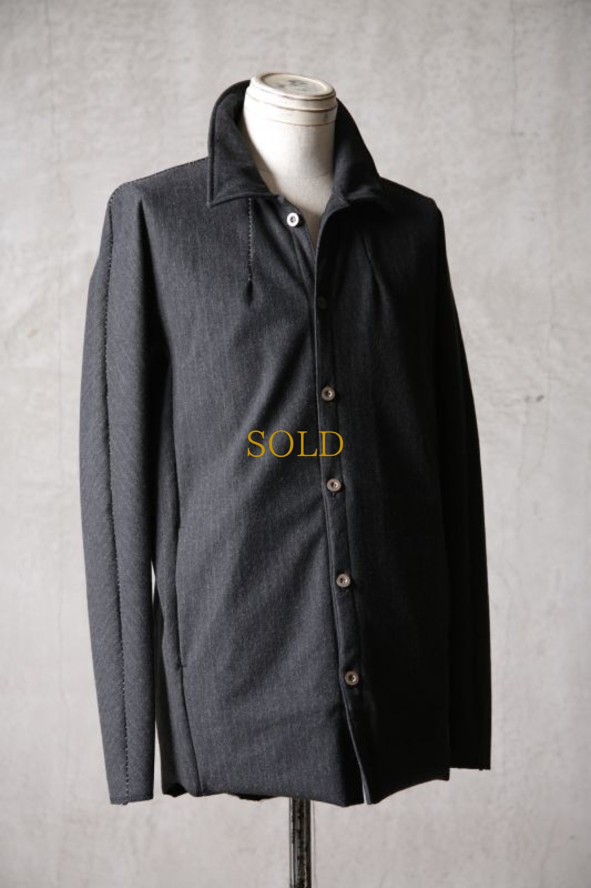 画像4: Wir Lineal / リネアル / KL011-W103 / Protean knit melton Inorganic DRESS SHIRTS / Blinken (4)