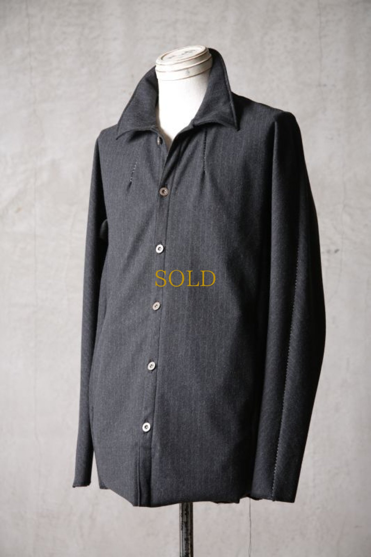 画像3: Wir Lineal / リネアル / KL011-W103 / Protean knit melton Inorganic DRESS SHIRTS / Blinken (3)