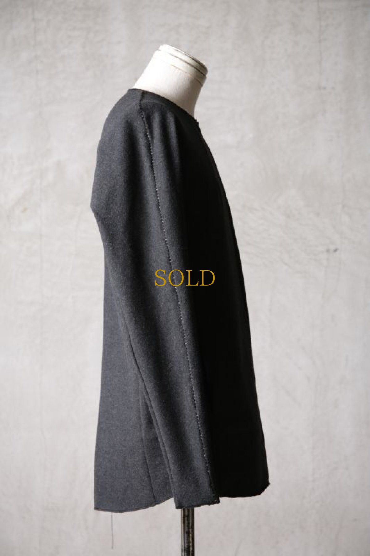 画像6: Wir Lineal / リネアル / KL011-W115 / Protean knit melton Inorganic DRESS FABRIC LONG SLEEVE / Rechts (6)