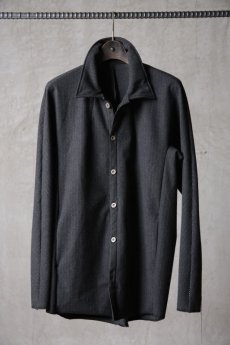 画像1: Wir Lineal / リネアル / KL011-W103 / Protean knit melton Inorganic DRESS SHIRTS / Blinken (1)