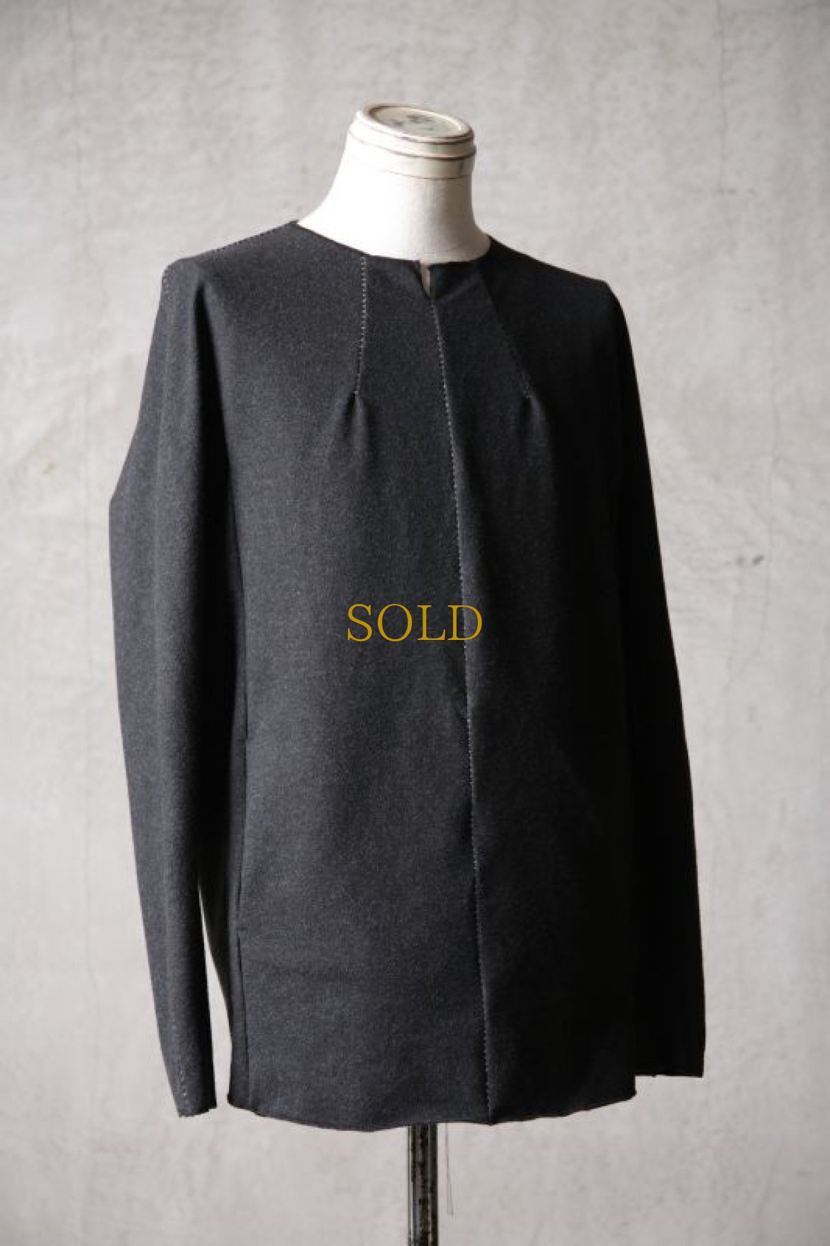 画像4: Wir Lineal / リネアル / KL011-W115 / Protean knit melton Inorganic DRESS FABRIC LONG SLEEVE / Rechts (4)