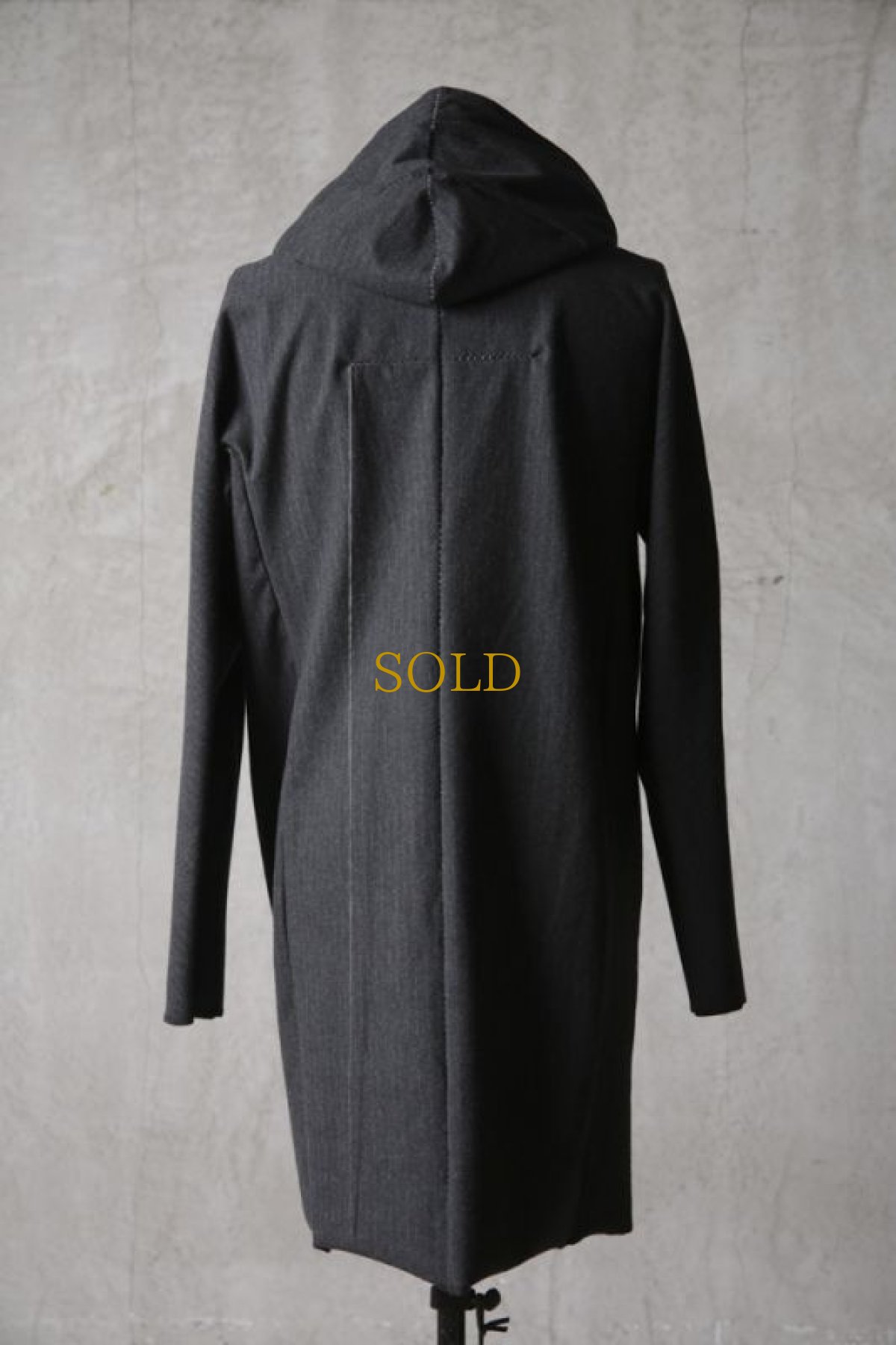 画像9: Wir Lineal / リネアル / KL011-W109 / Protean knit melton Inorganic DRESS ZIP LONG HOODIE / Tropfen (9)