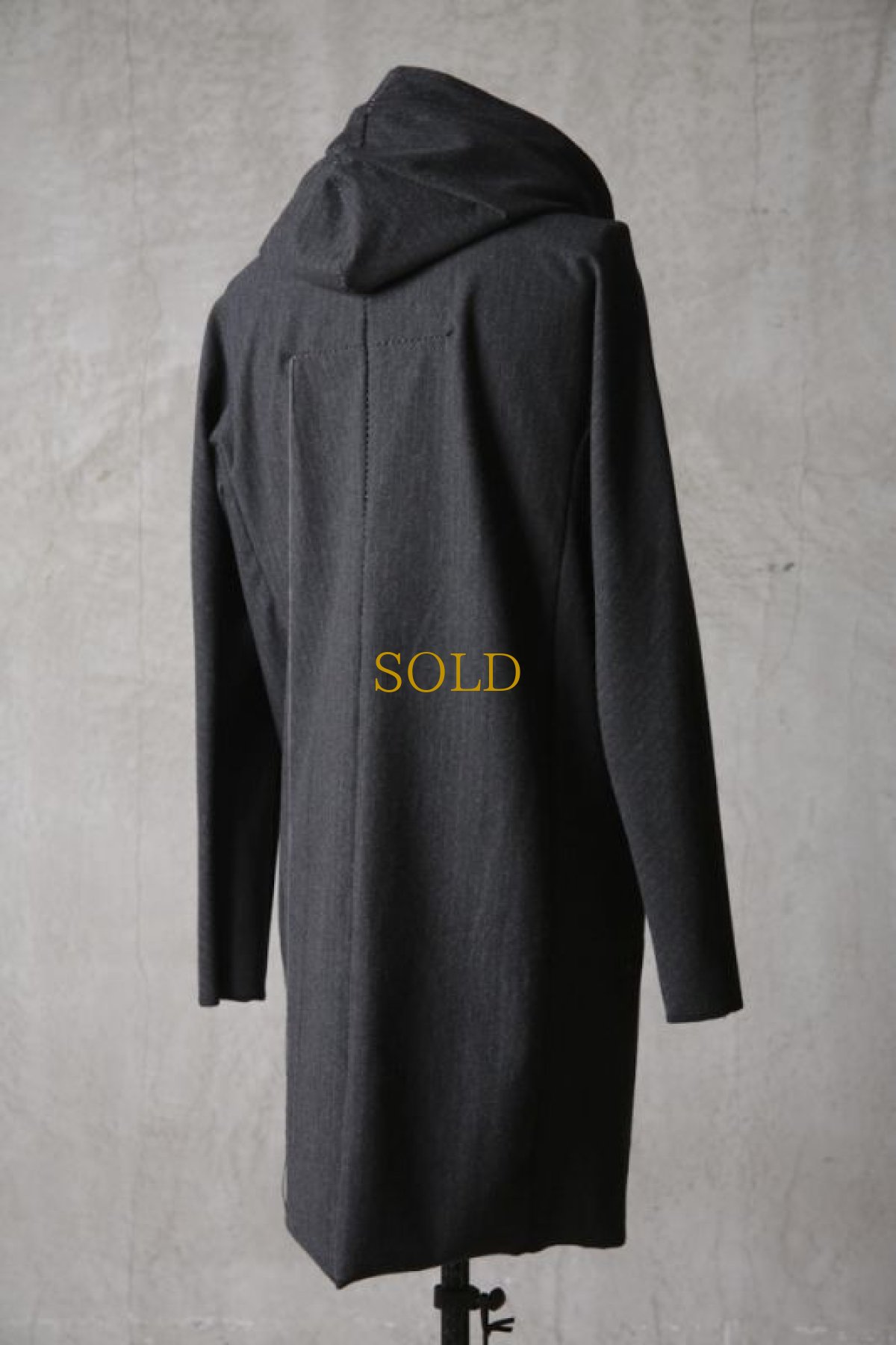 画像7: Wir Lineal / リネアル / KL011-W109 / Protean knit melton Inorganic DRESS ZIP LONG HOODIE / Tropfen (7)