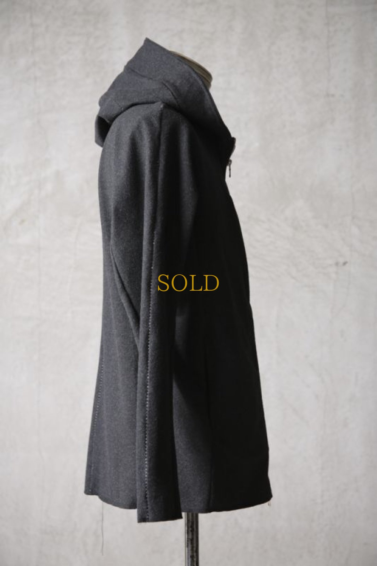 画像6: Wir Lineal / リネアル / KL011-W105 / Protean knit melton Inorganic DRESS ZIP HOODIE / Nicht mehr (6)