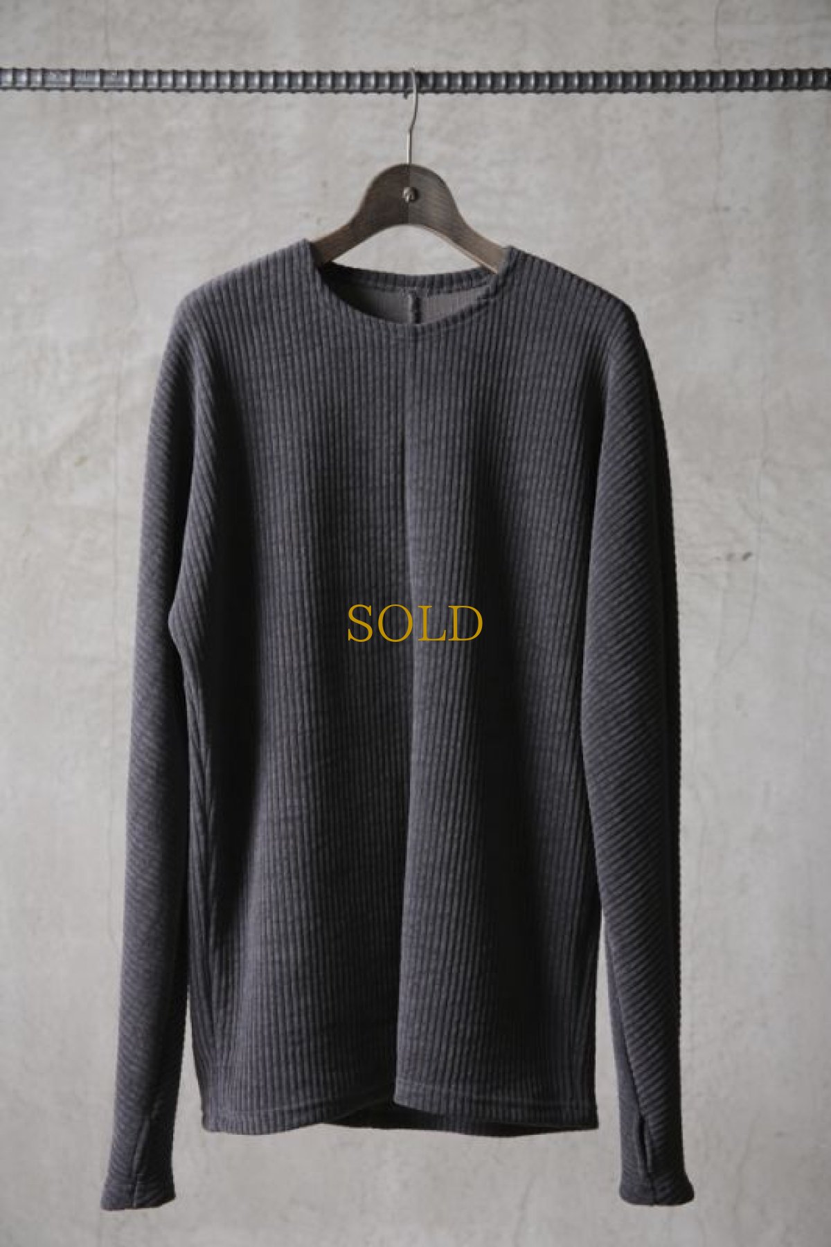 画像1: Wir Lineal / リネアル / KL012-W111 / MordiRoy knit Backcross Calm LONG SLEEVE / Kreuzigung (1)