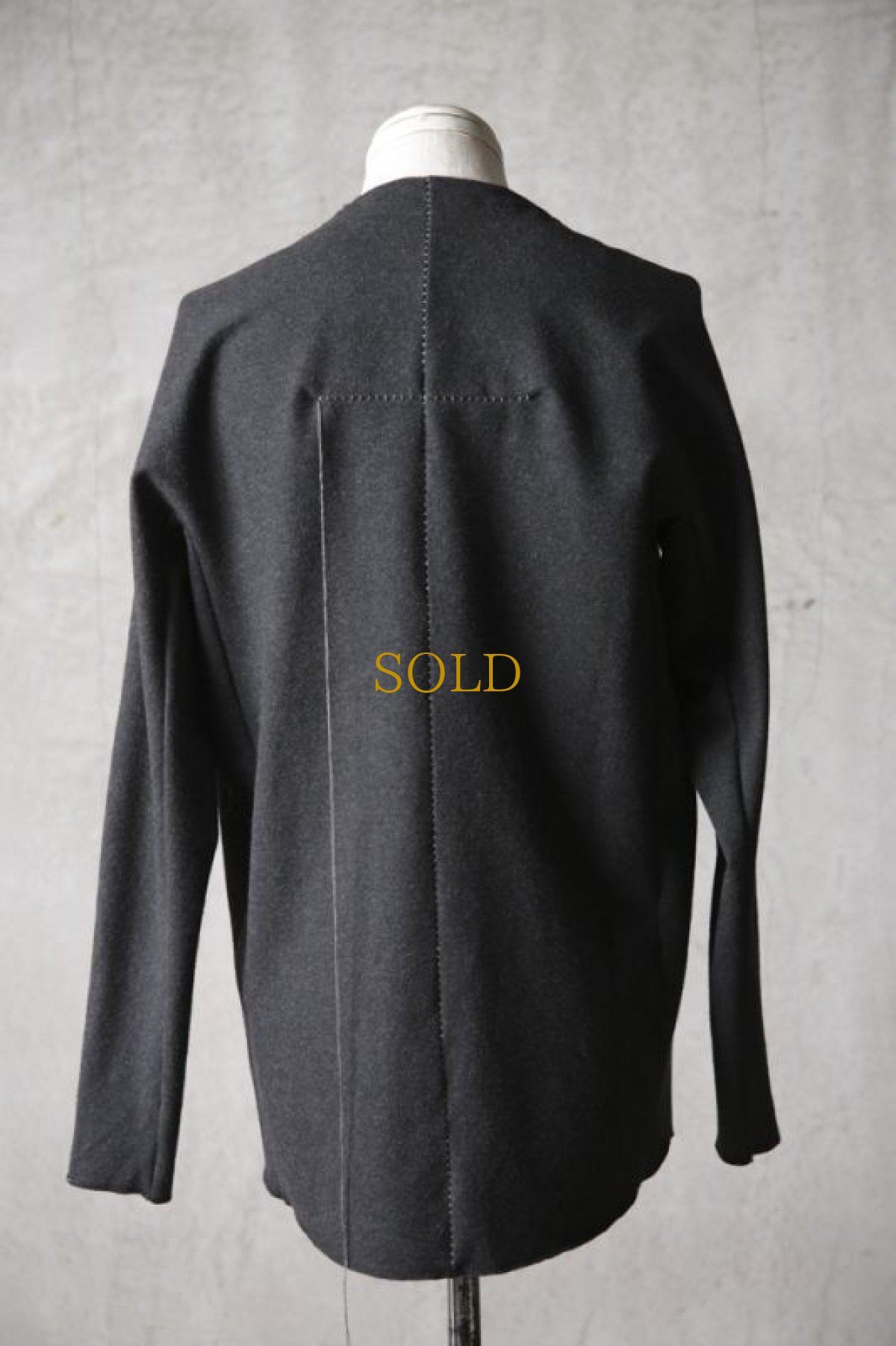 画像9: Wir Lineal / リネアル / KL011-W116 / Protean knit melton Inorganic DRESS CARDIE NC JACKET / Einsam (9)