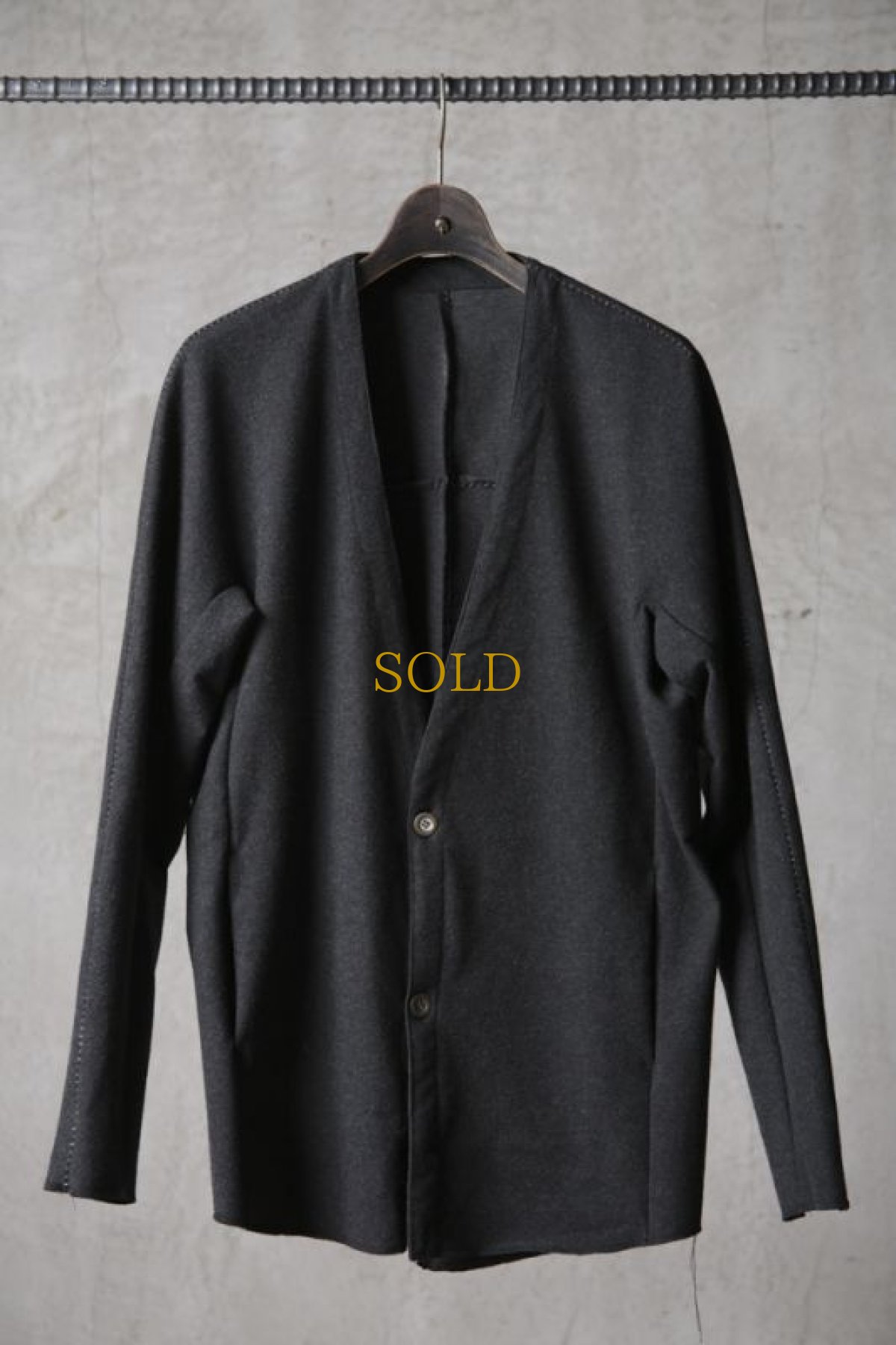 画像1: Wir Lineal / リネアル / KL011-W116 / Protean knit melton Inorganic DRESS CARDIE NC JACKET / Einsam (1)