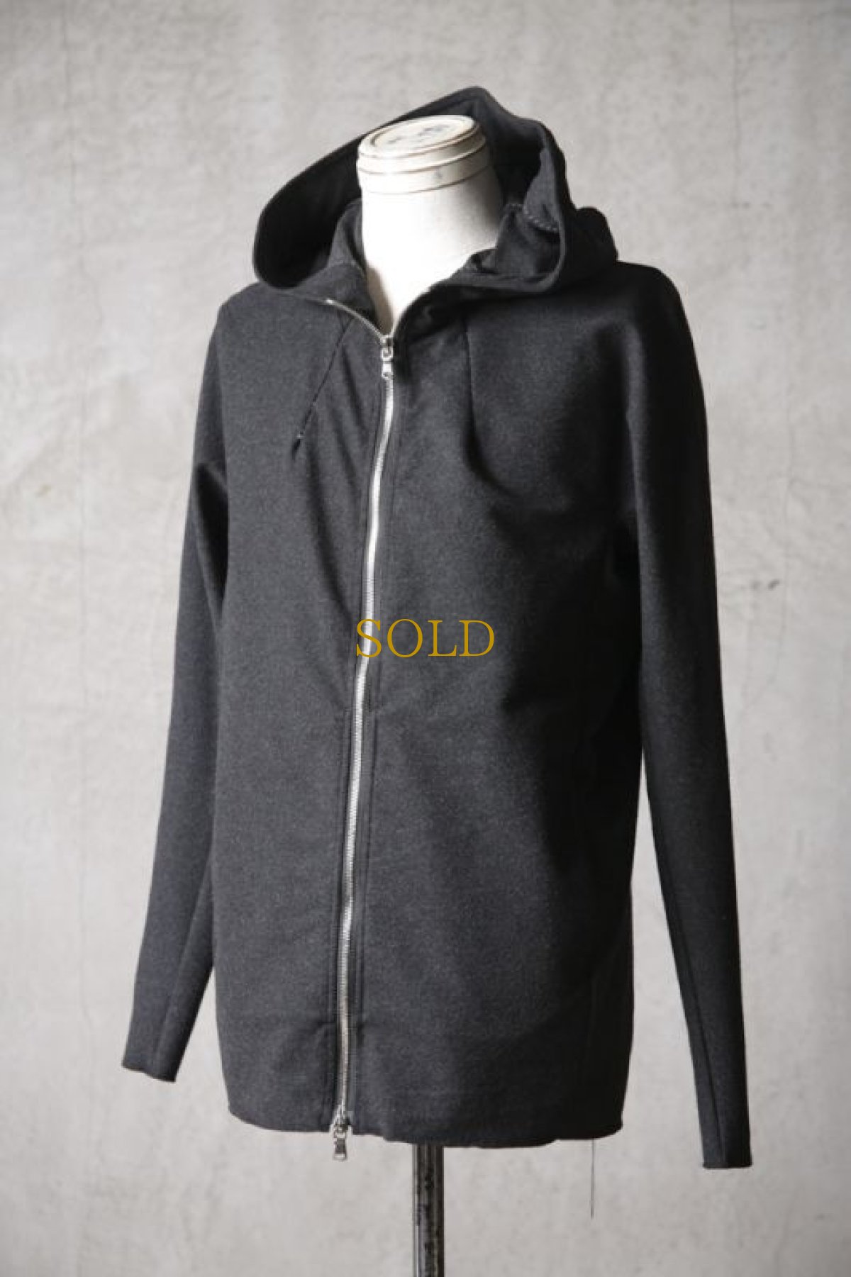 画像3: Wir Lineal / リネアル / KL011-W105 / Protean knit melton Inorganic DRESS ZIP HOODIE / Nicht mehr (3)