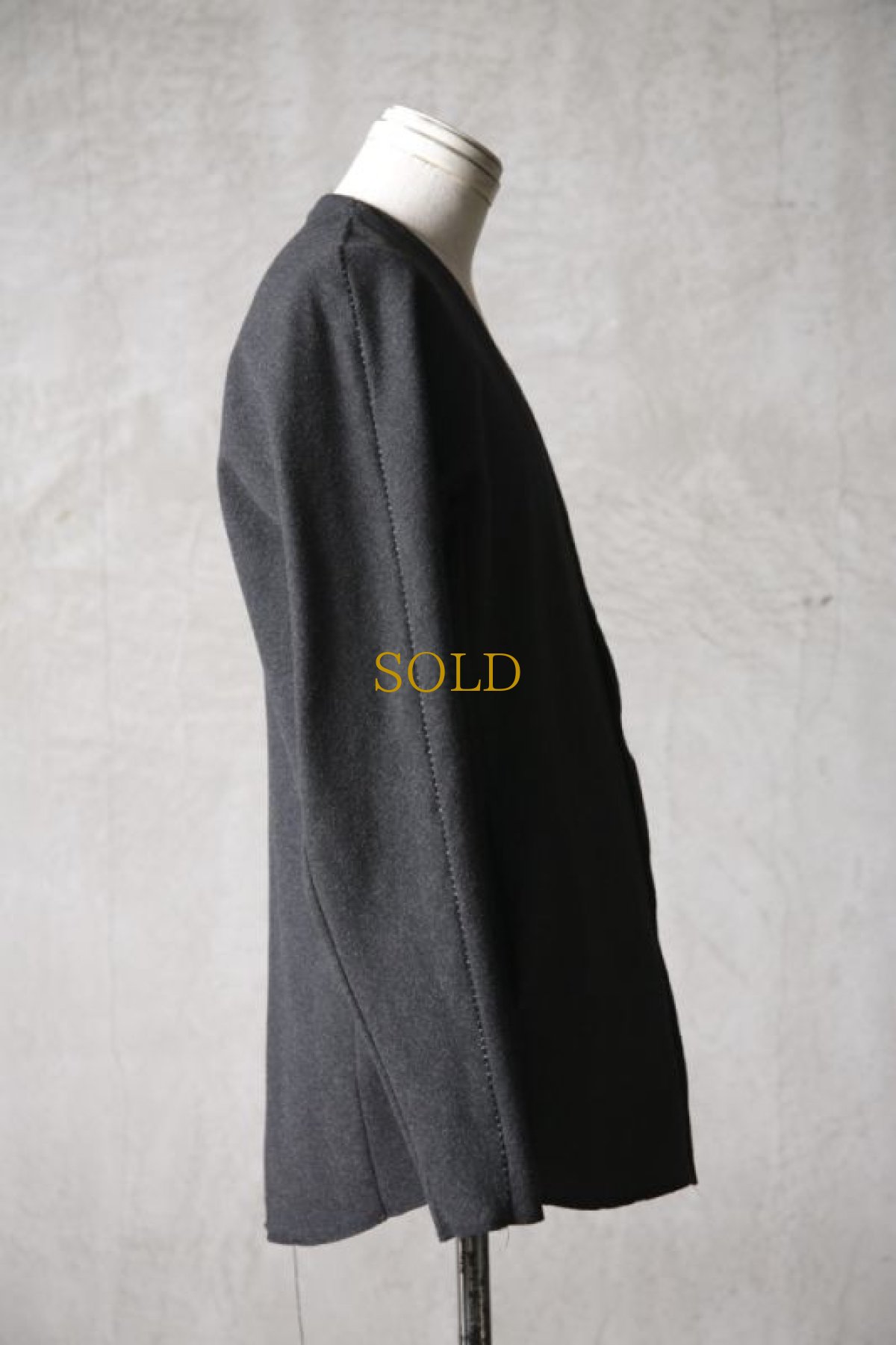 画像6: Wir Lineal / リネアル / KL011-W116 / Protean knit melton Inorganic DRESS CARDIE NC JACKET / Einsam (6)