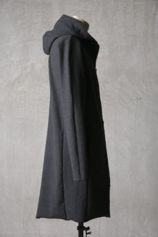 画像6: Wir Lineal / リネアル / KL011-W109 / Protean knit melton Inorganic DRESS ZIP LONG HOODIE / Tropfen (6)