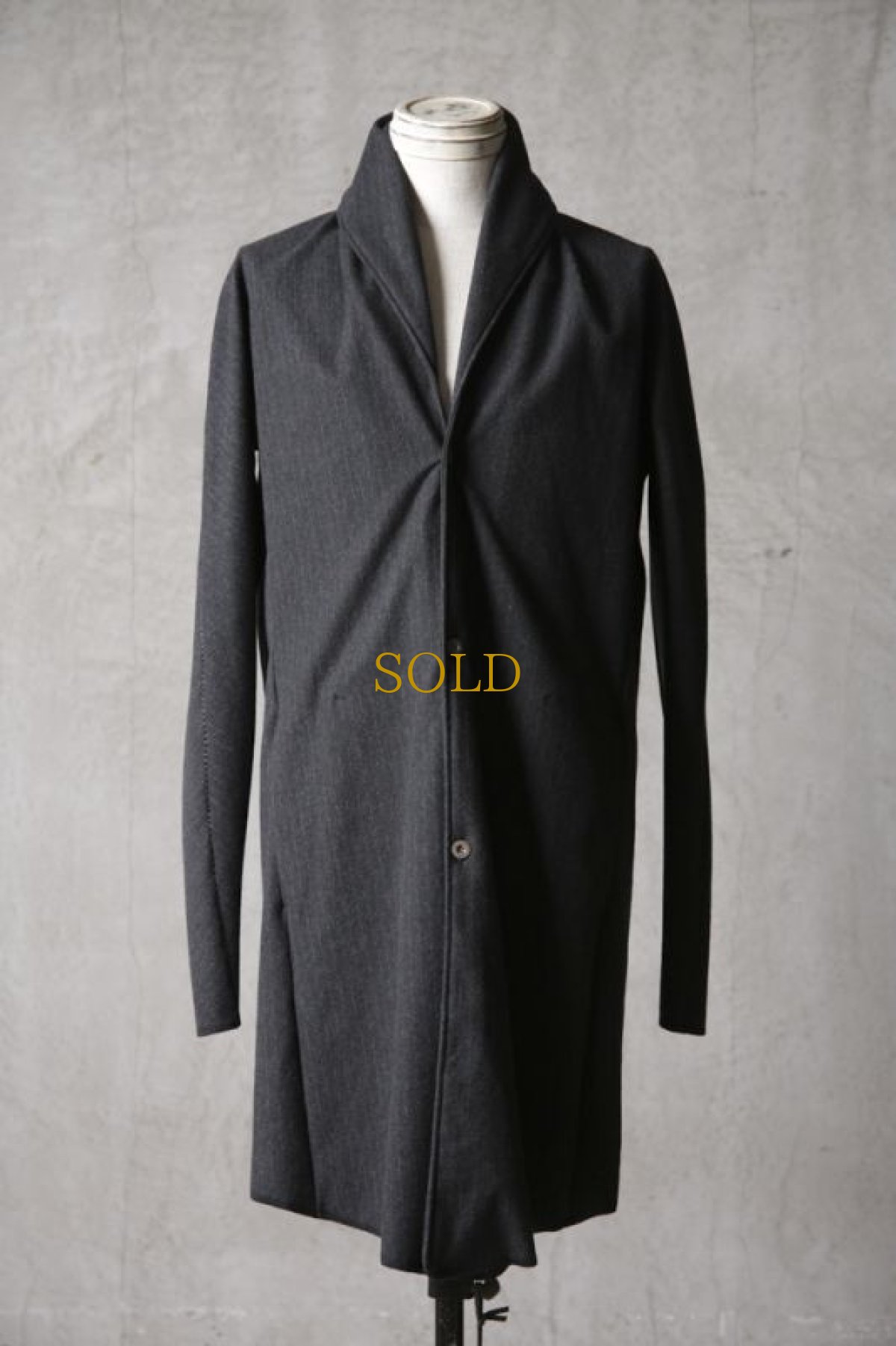 画像3: Wir Lineal / リネアル / KL011-W112 / Protean knit melton Inorganic DRESS CARDIECOAT / Bosch (3)