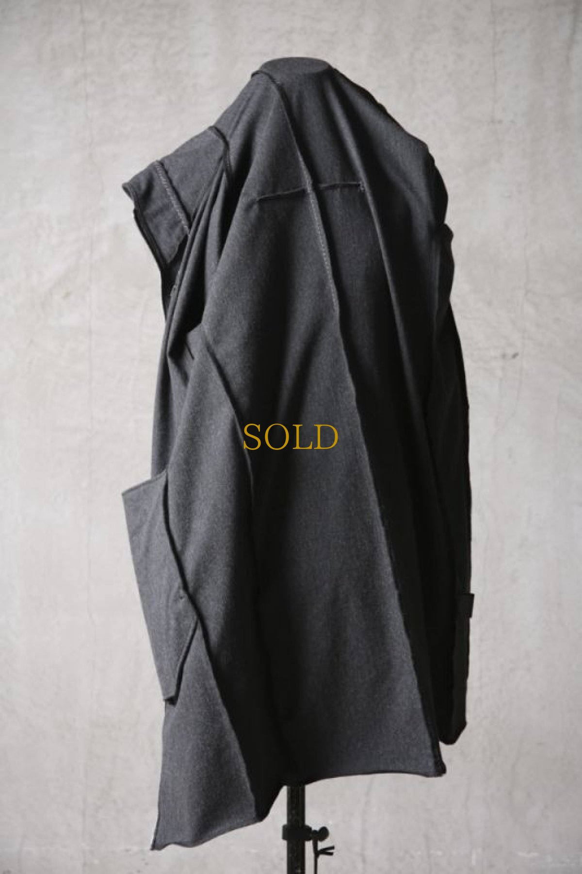 画像10: Wir Lineal / リネアル / KL011-W109 / Protean knit melton Inorganic DRESS ZIP LONG HOODIE / Tropfen (10)