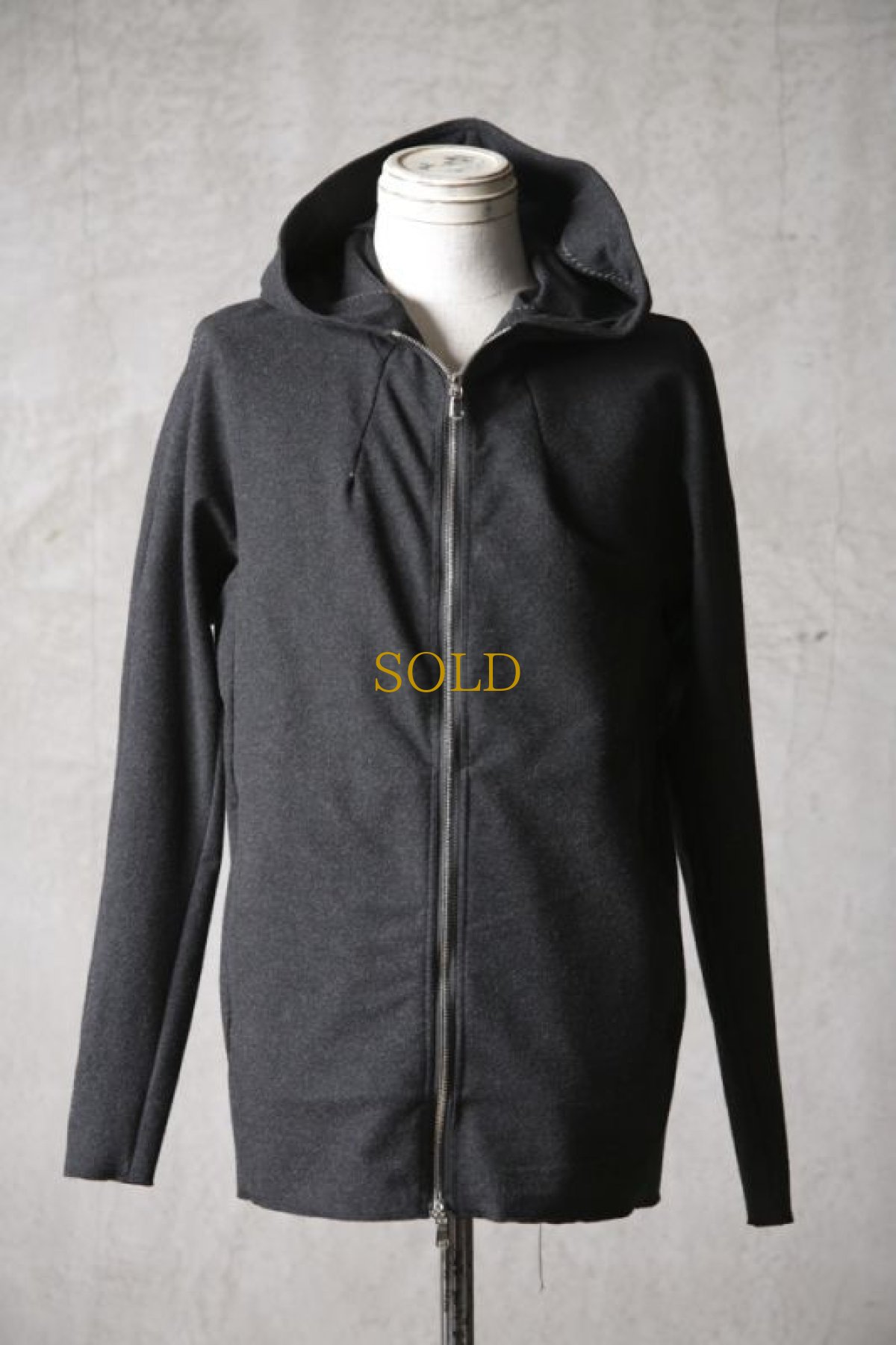 画像2: Wir Lineal / リネアル / KL011-W105 / Protean knit melton Inorganic DRESS ZIP HOODIE / Nicht mehr (2)