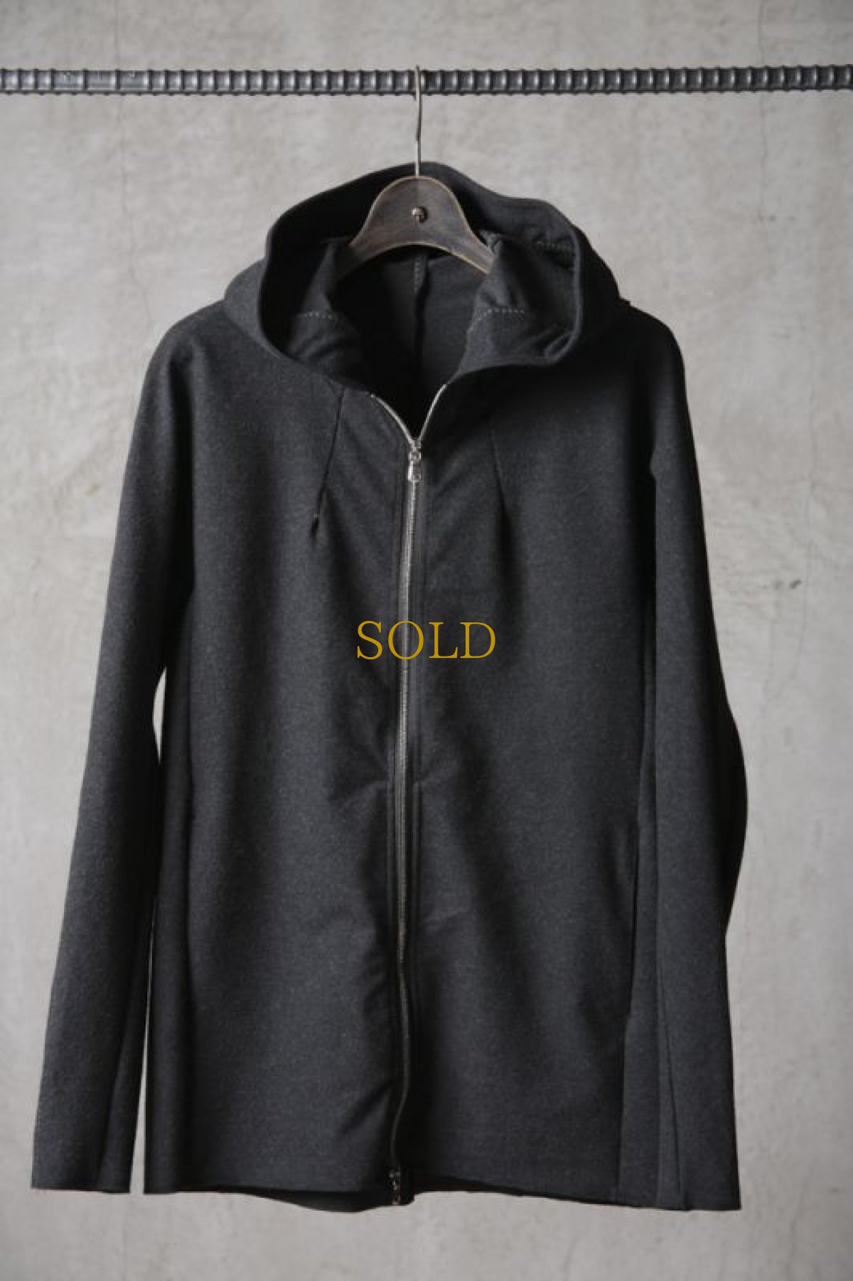 画像1: Wir Lineal / リネアル / KL011-W105 / Protean knit melton Inorganic DRESS ZIP HOODIE / Nicht mehr (1)