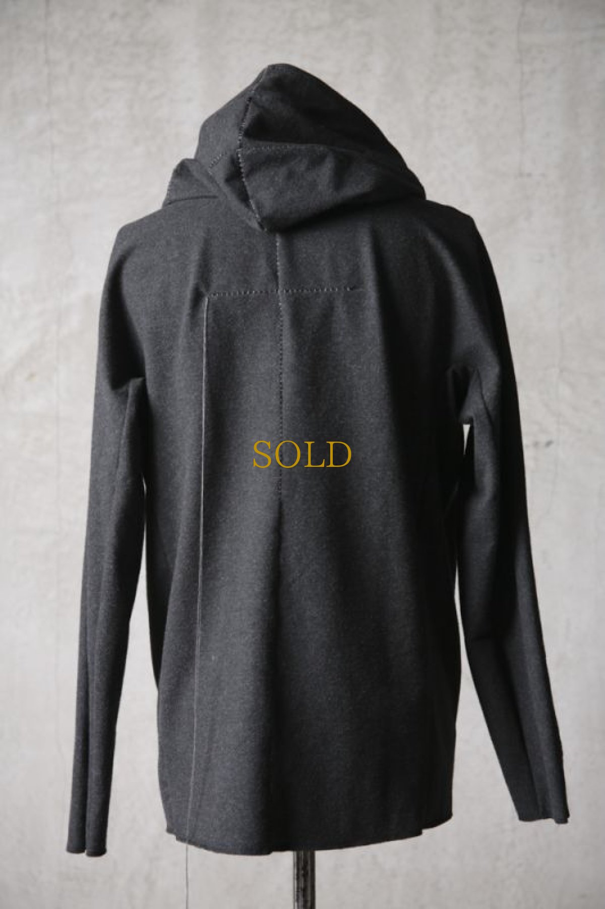 画像9: Wir Lineal / リネアル / KL011-W105 / Protean knit melton Inorganic DRESS ZIP HOODIE / Nicht mehr (9)