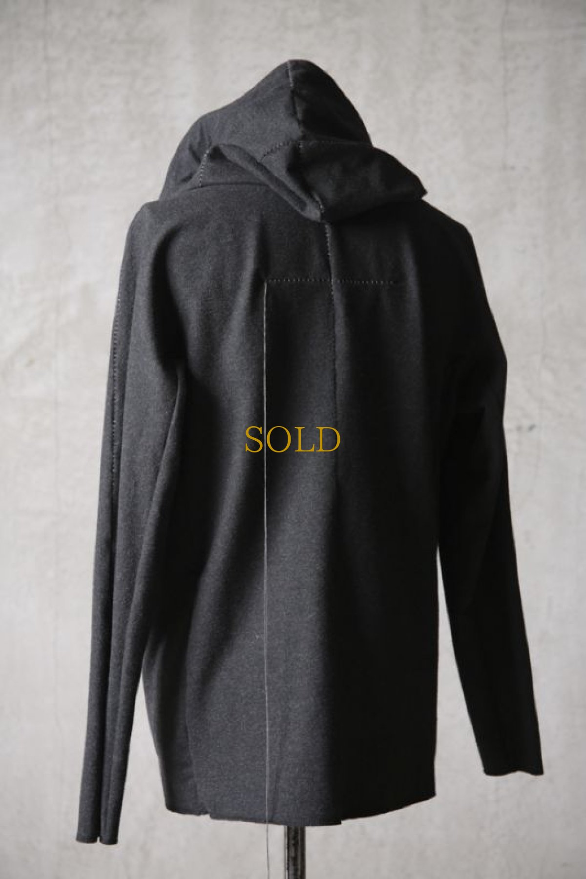 画像8: Wir Lineal / リネアル / KL011-W105 / Protean knit melton Inorganic DRESS ZIP HOODIE / Nicht mehr (8)