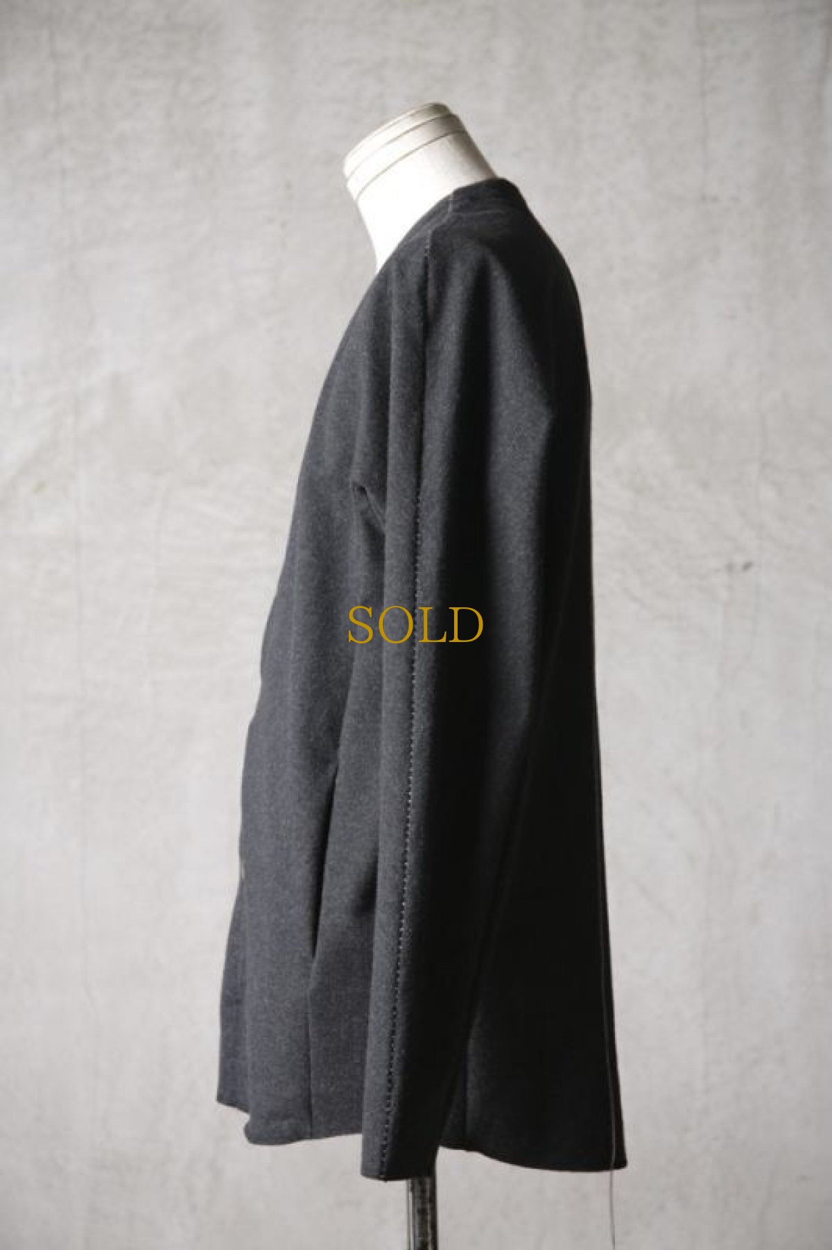 画像5: Wir Lineal / リネアル / KL011-W116 / Protean knit melton Inorganic DRESS CARDIE NC JACKET / Einsam (5)