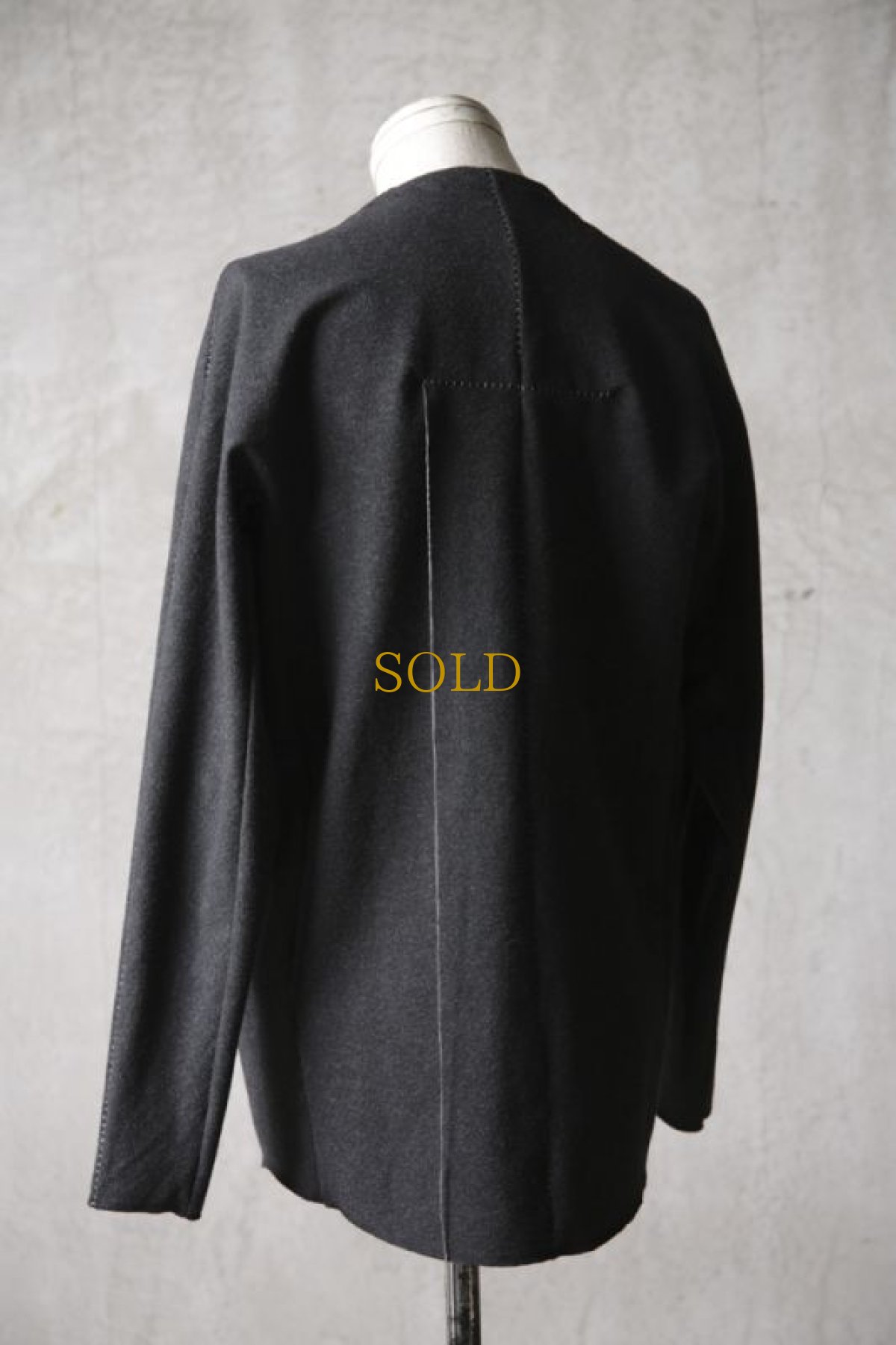 画像8: Wir Lineal / リネアル / KL011-W116 / Protean knit melton Inorganic DRESS CARDIE NC JACKET / Einsam (8)