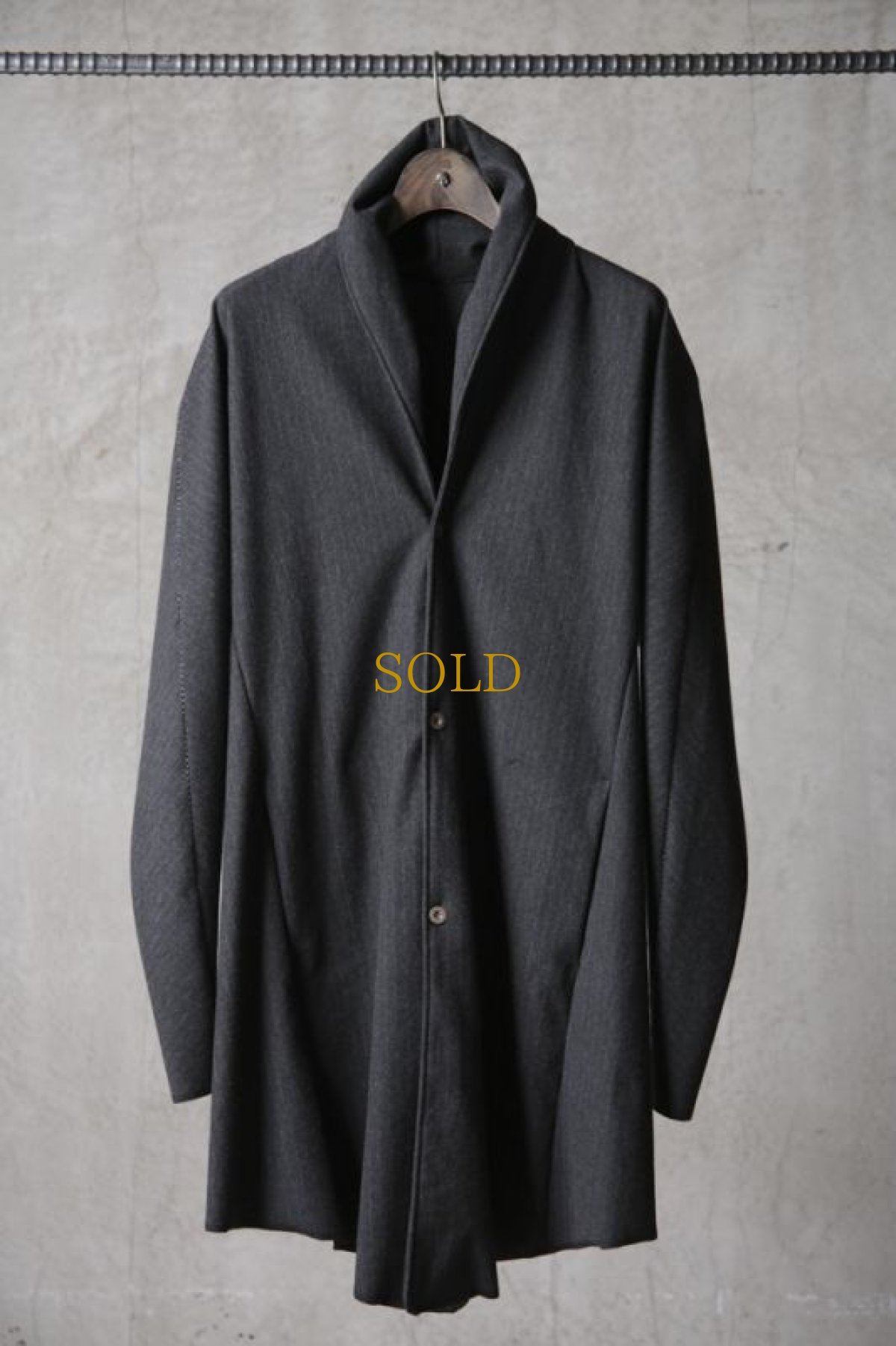 画像1: Wir Lineal / リネアル / KL011-W112 / Protean knit melton Inorganic DRESS CARDIECOAT / Bosch (1)