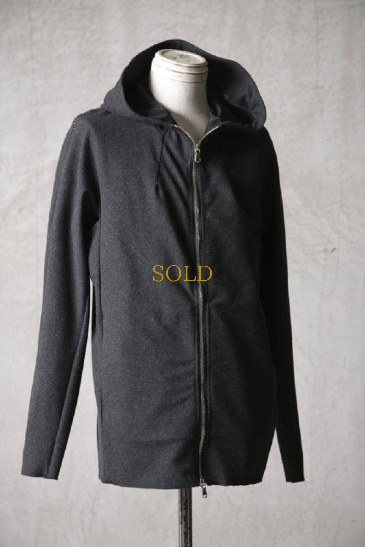 画像4: Wir Lineal / リネアル / KL011-W105 / Protean knit melton Inorganic DRESS ZIP HOODIE / Nicht mehr (4)