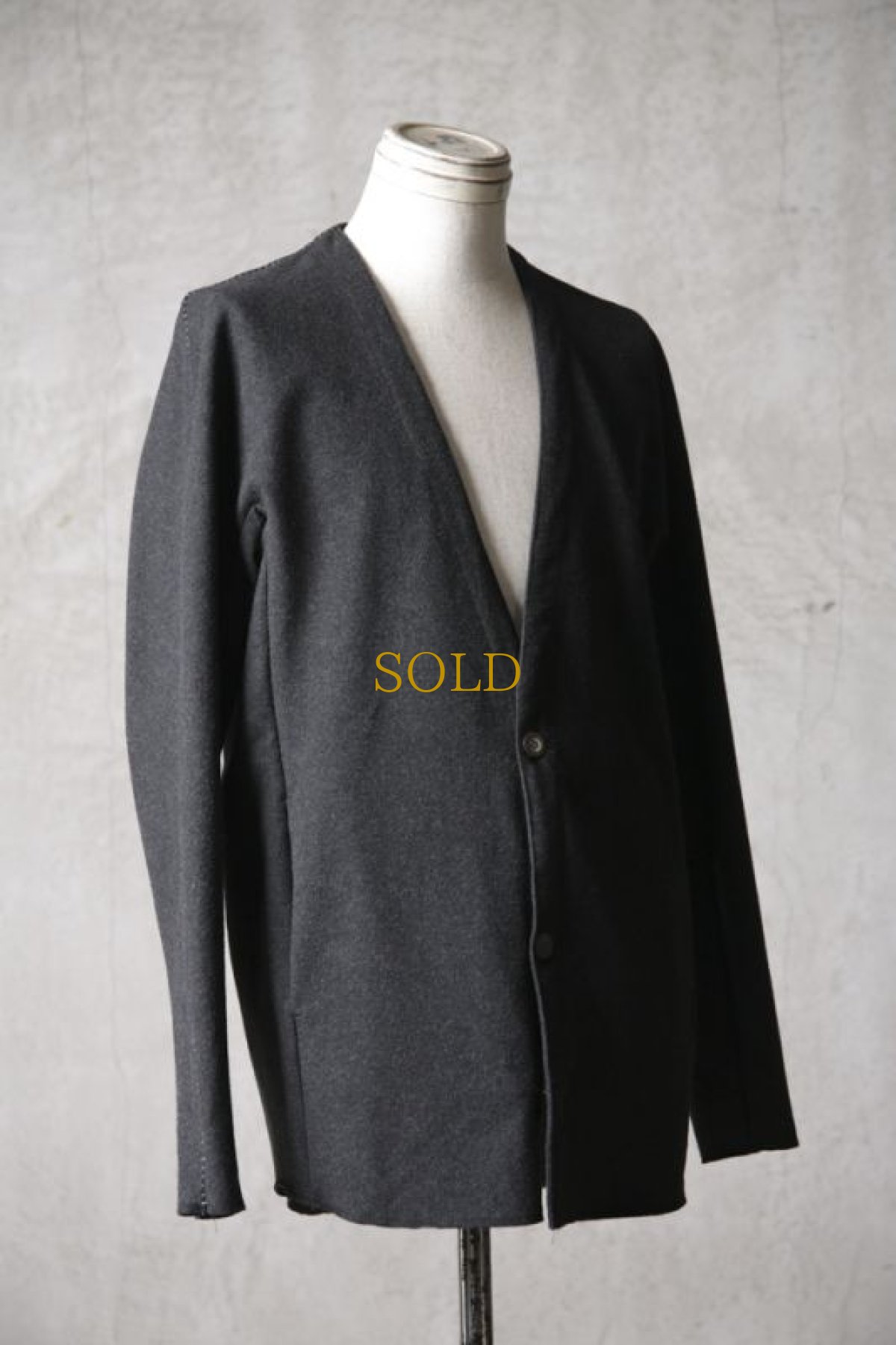 画像4: Wir Lineal / リネアル / KL011-W116 / Protean knit melton Inorganic DRESS CARDIE NC JACKET / Einsam (4)