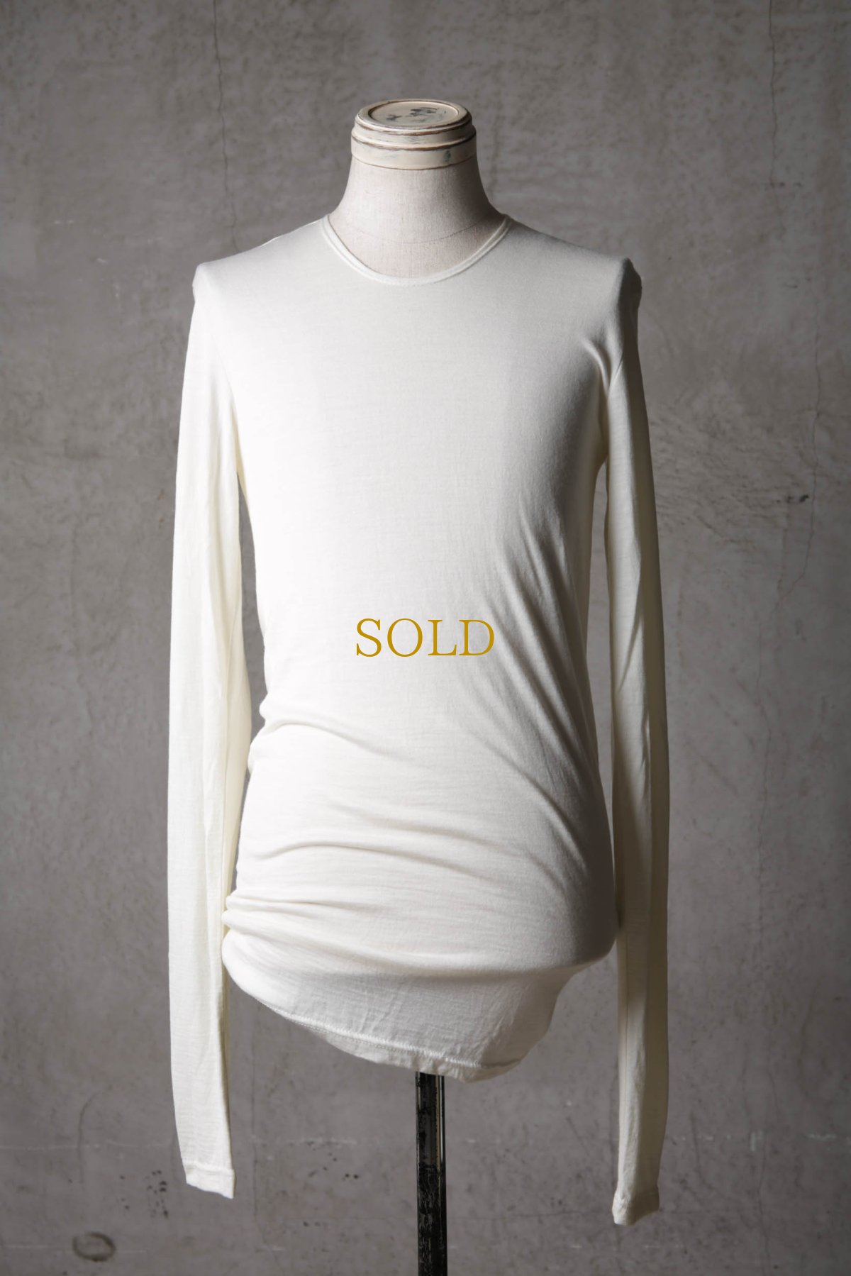 画像2: Thee Old CIRCUS / K002-1002 / SP120 by skin wool 2/72 / Horizontal U NECK LONG SLEEVE (2)