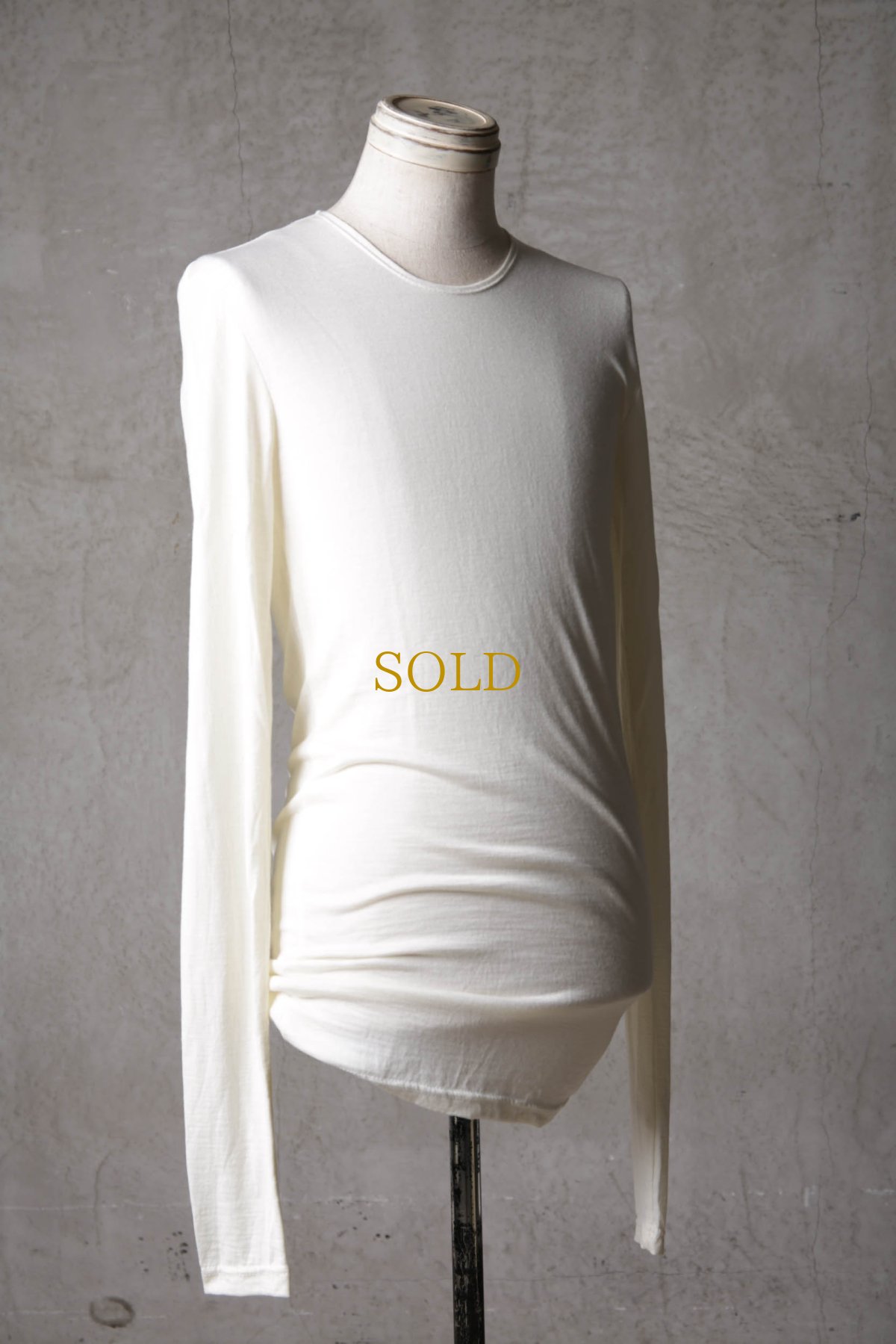 画像4: Thee Old CIRCUS / K002-1002 / SP120 by skin wool 2/72 / Horizontal U NECK LONG SLEEVE (4)