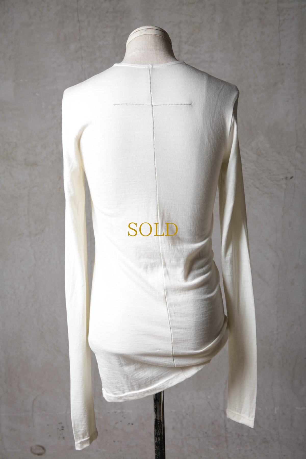 画像9: Thee Old CIRCUS / K002-1002 / SP120 by skin wool 2/72 / Horizontal U NECK LONG SLEEVE (9)