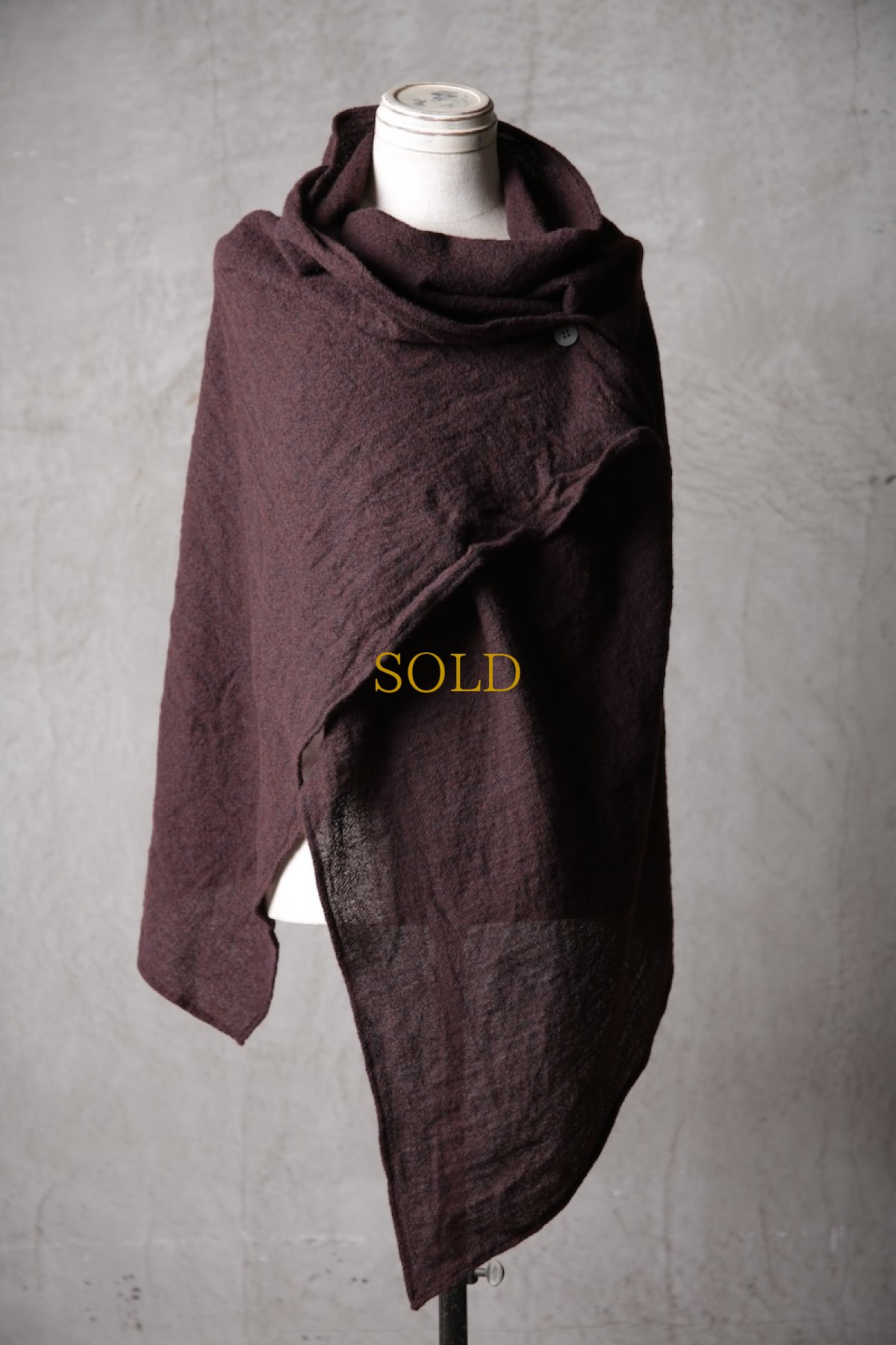 画像20: Thee Old CIRCUS / F007-3302 / 2/48 Rust wool gauze / MaMaMant HOODIE (20)