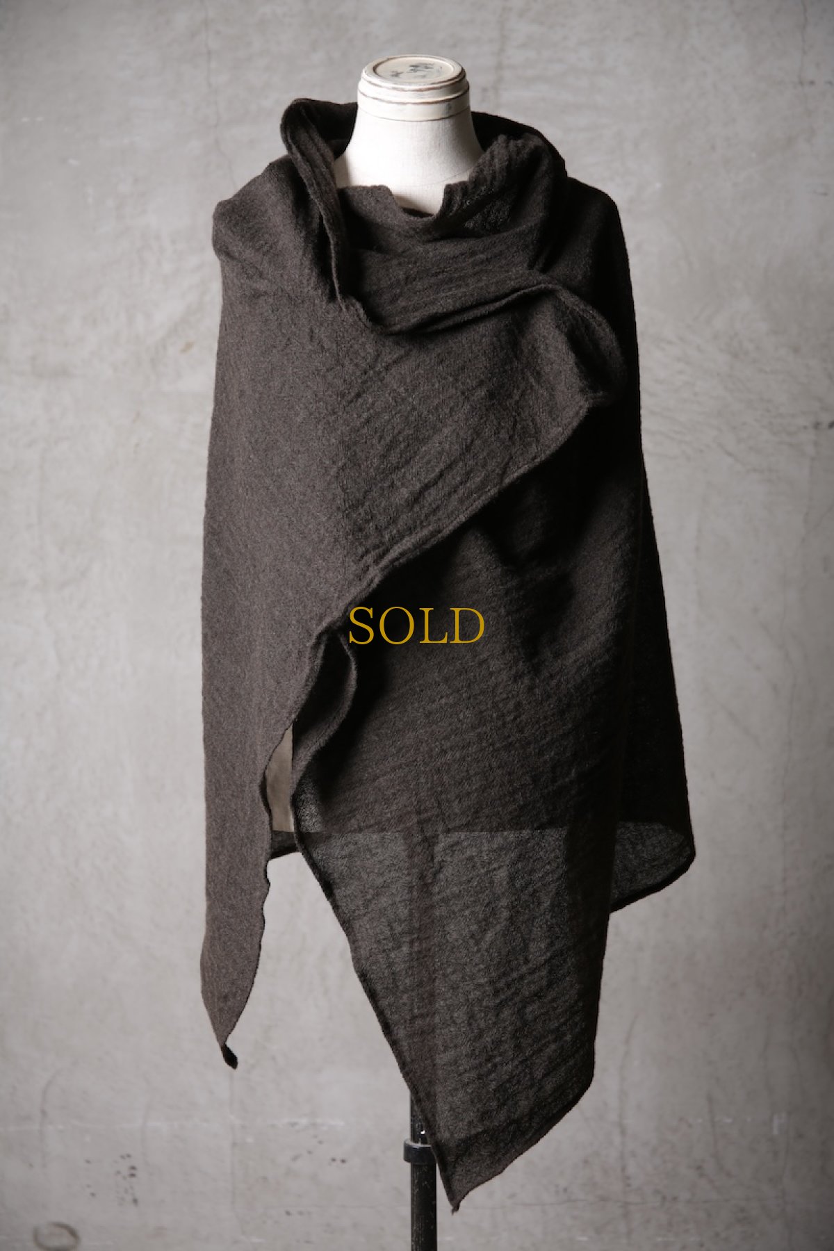 画像2: Thee Old CIRCUS / F007-3302 / 2/48 Rust wool gauze / MaMaMant HOODIE (2)