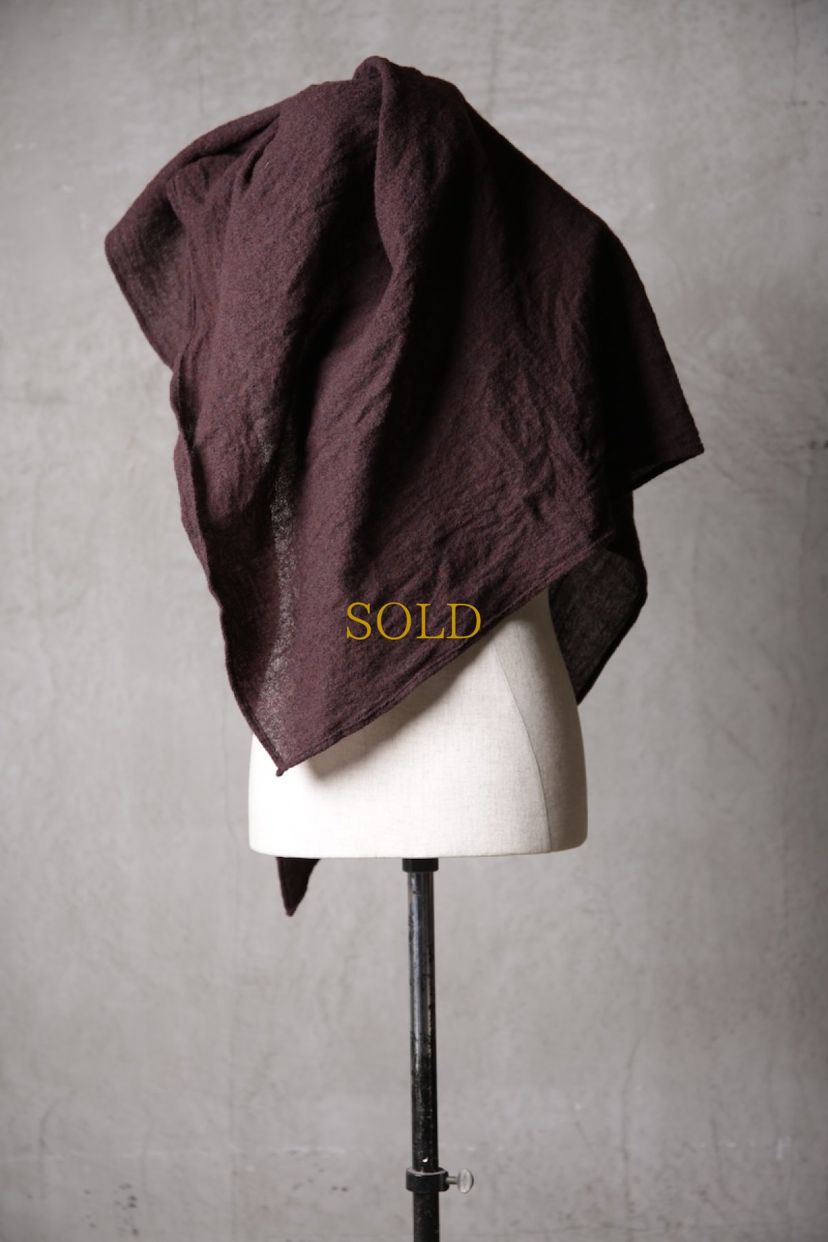 画像28: Thee Old CIRCUS / F007-3302 / 2/48 Rust wool gauze / MaMaMant HOODIE (28)