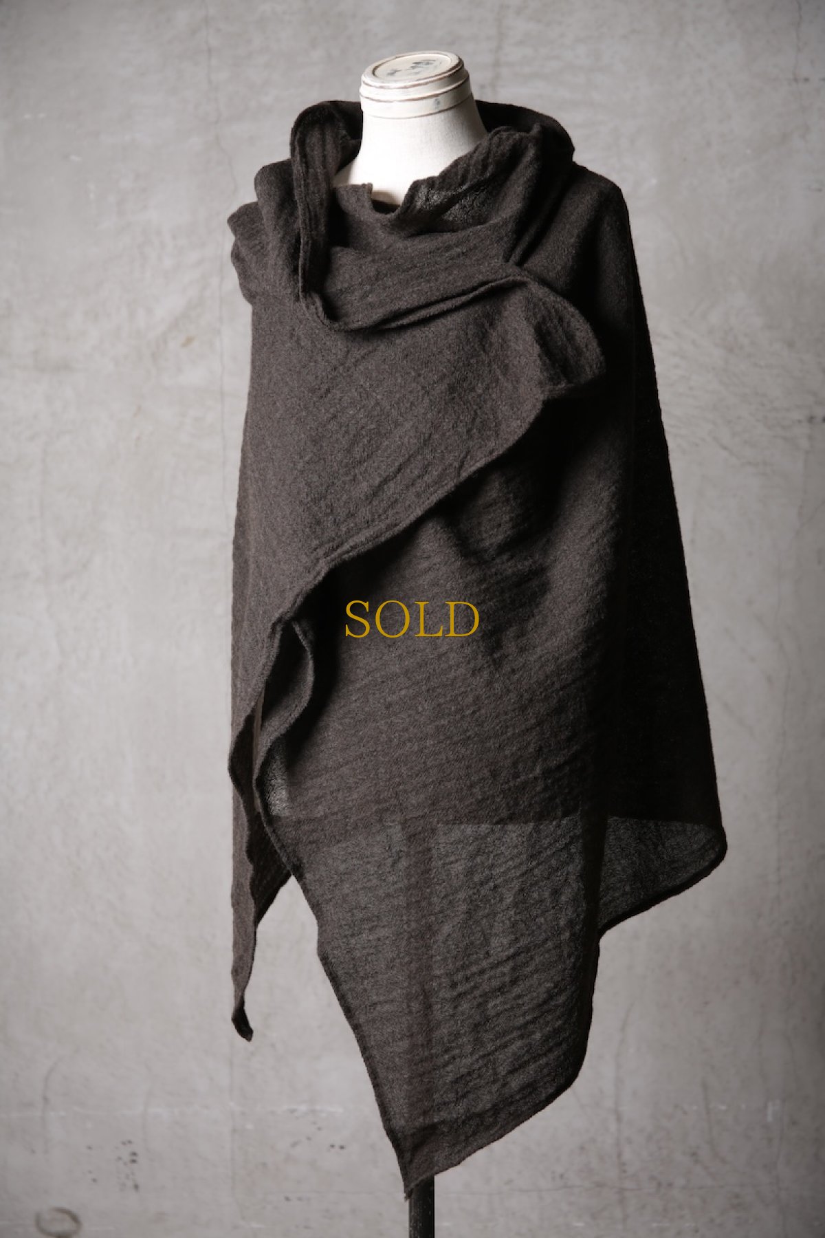 画像3: Thee Old CIRCUS / F007-3302 / 2/48 Rust wool gauze / MaMaMant HOODIE (3)