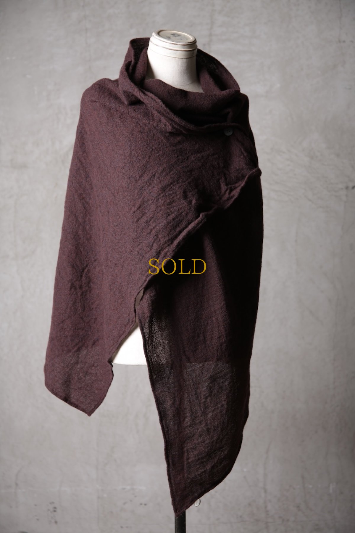 画像22: Thee Old CIRCUS / F007-3302 / 2/48 Rust wool gauze / MaMaMant HOODIE (22)