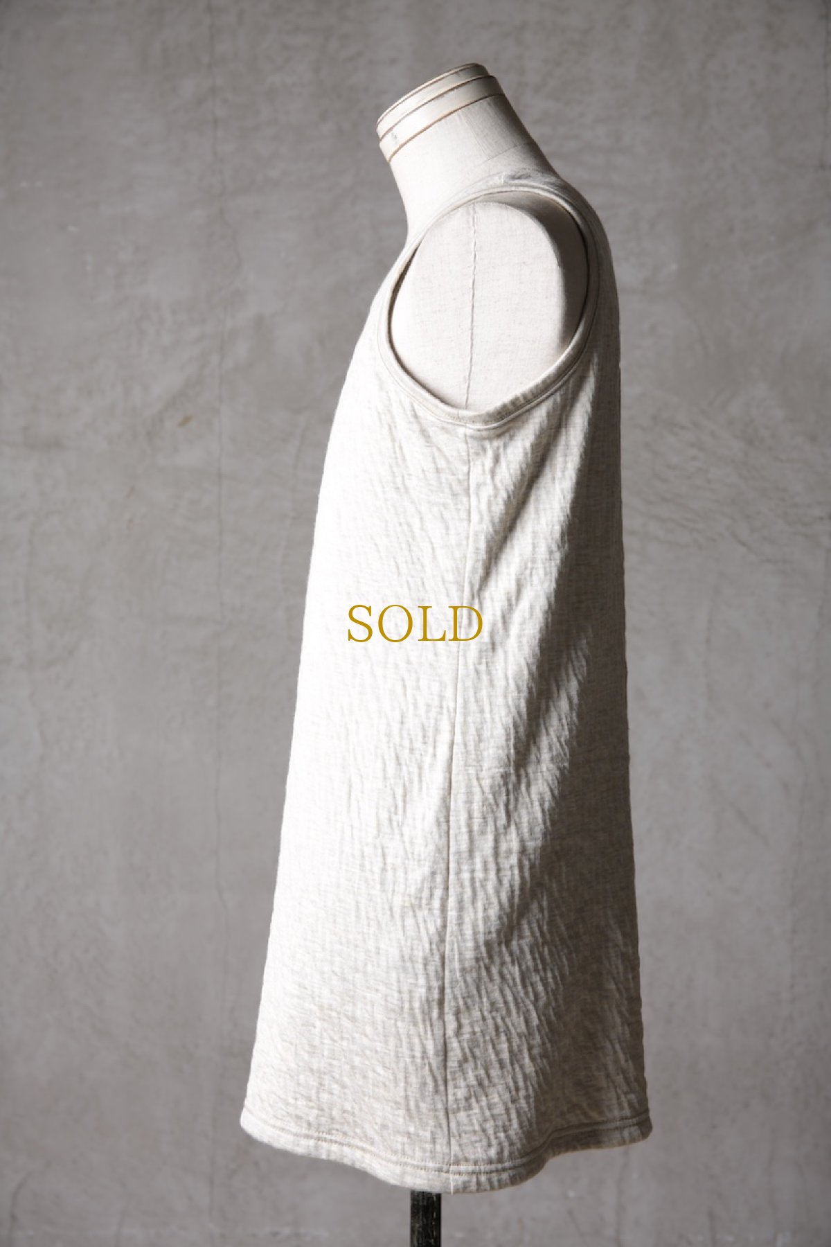 画像5: Wir Lineal / リネアル / KL013-W120 / AC-W/C bandage gauze knit Backcross Depth TANK TOP / Aufregung (5)