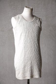 画像4: Wir Lineal / リネアル / KL013-W120 / AC-W/C bandage gauze knit Backcross Depth TANK TOP / Aufregung (4)
