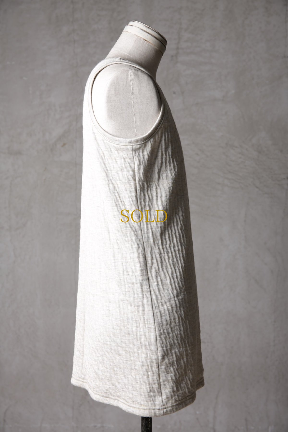 画像6: Wir Lineal / リネアル / KL013-W120 / AC-W/C bandage gauze knit Backcross Depth TANK TOP / Aufregung (6)