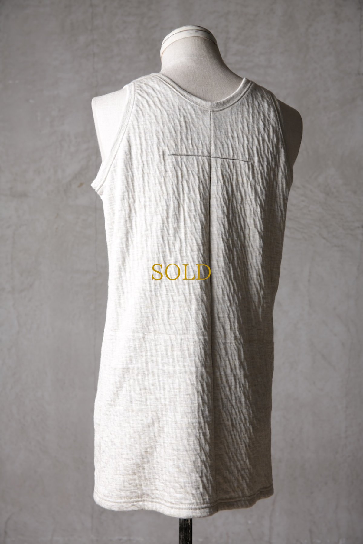 画像8: Wir Lineal / リネアル / KL013-W120 / AC-W/C bandage gauze knit Backcross Depth TANK TOP / Aufregung (8)