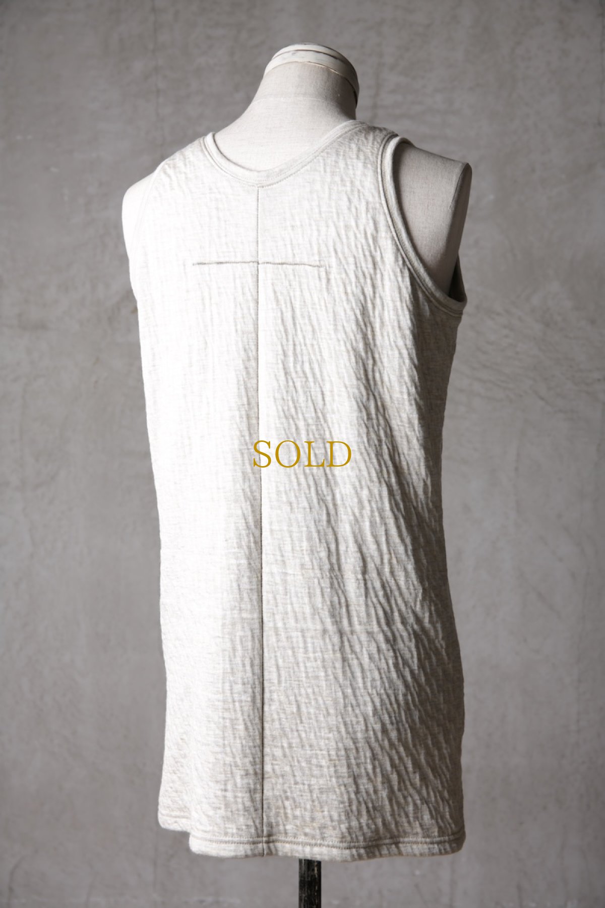 画像7: Wir Lineal / リネアル / KL013-W120 / AC-W/C bandage gauze knit Backcross Depth TANK TOP / Aufregung (7)