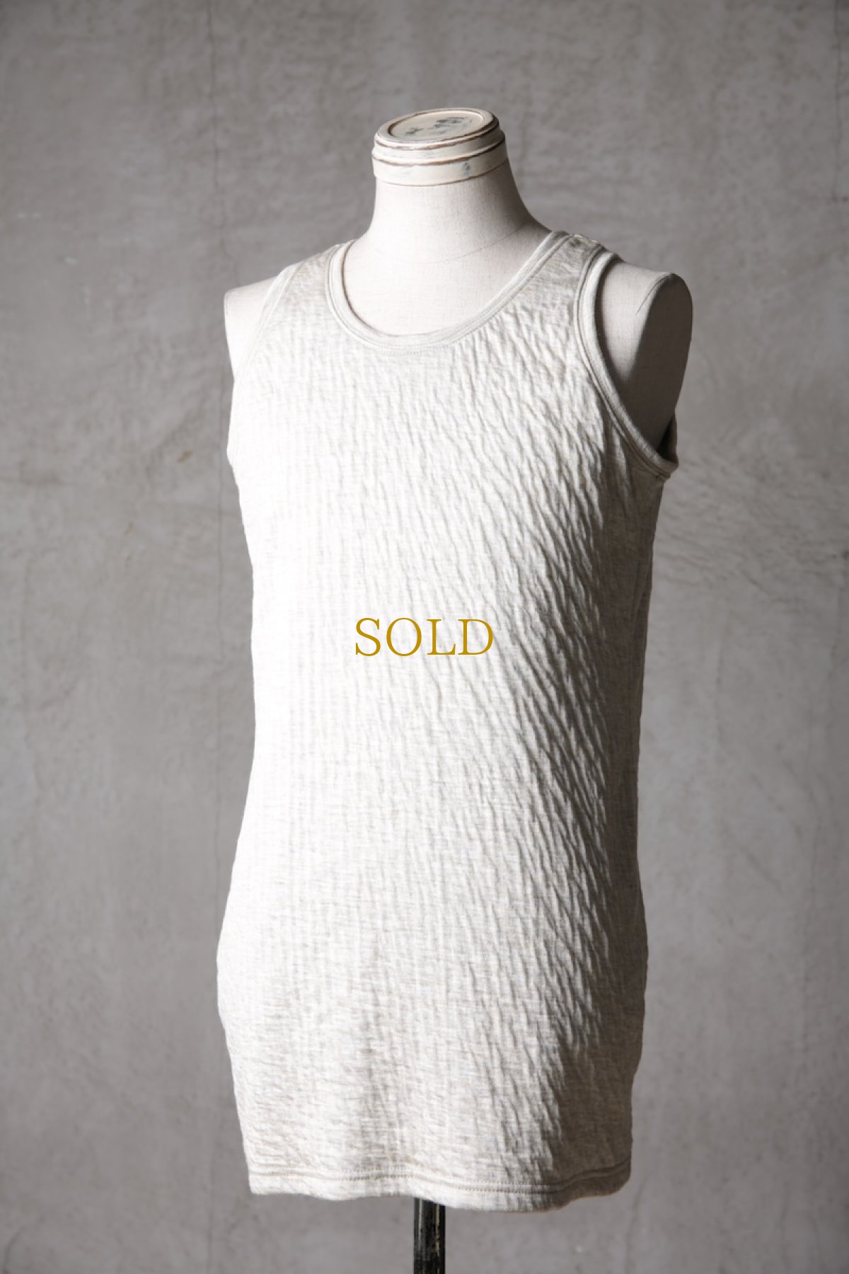 画像3: Wir Lineal / リネアル / KL013-W120 / AC-W/C bandage gauze knit Backcross Depth TANK TOP / Aufregung (3)