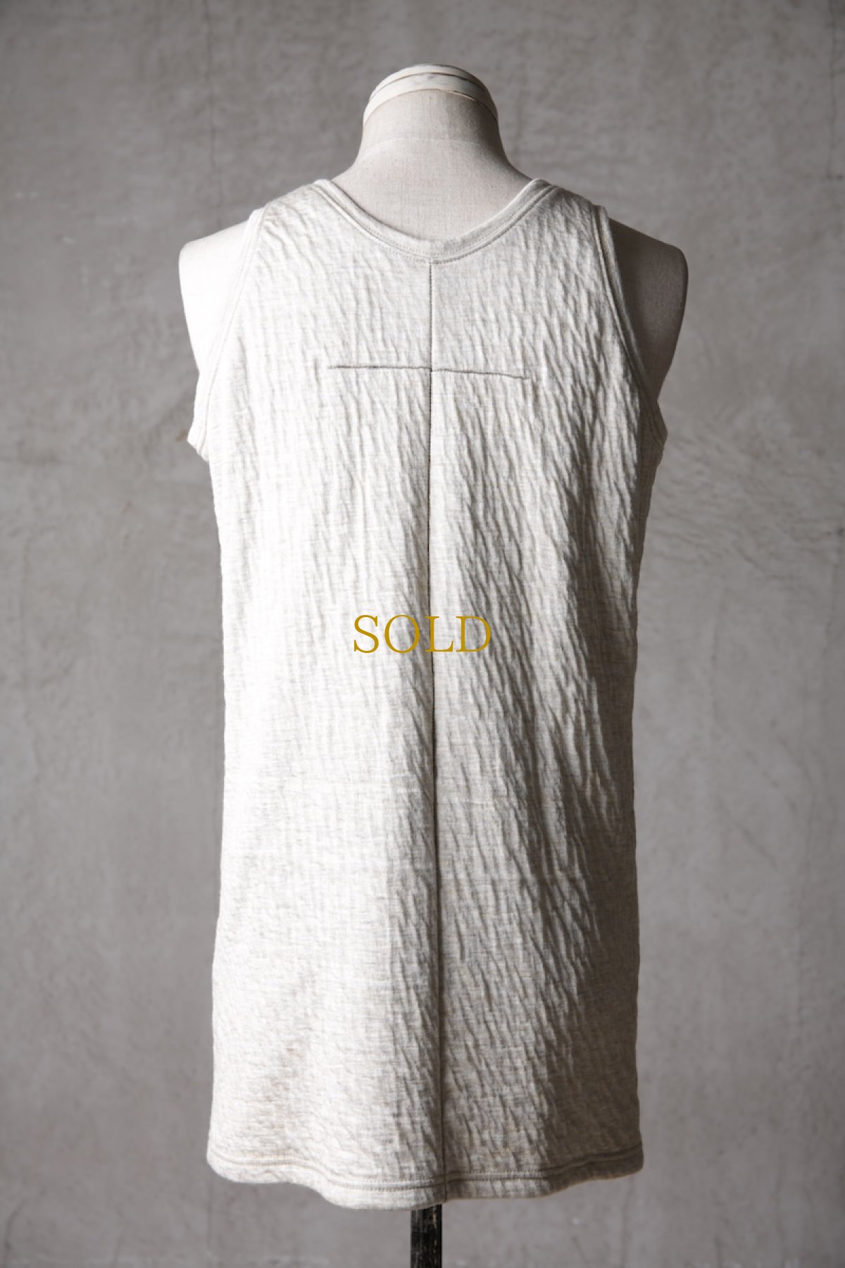 画像9: Wir Lineal / リネアル / KL013-W120 / AC-W/C bandage gauze knit Backcross Depth TANK TOP / Aufregung (9)