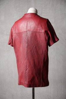 画像7: incarnation / インカネーション / 15-3507 / SHEEP LEATHER NO COLLAR SHIRT SHORT SLEEVE LINED DK-1B/SS (7)