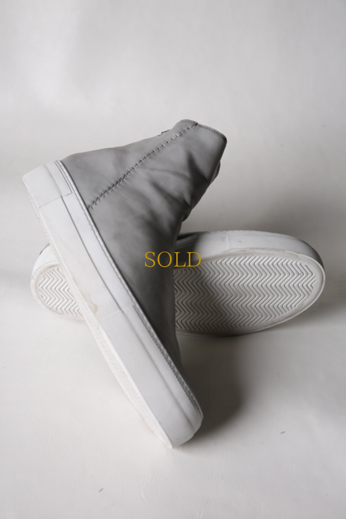 画像9: incarnation / インカネーション / 11V-7667  / HORSE LEATHER BACK ZIP SHORT LINED #WHITE HI RUBBER SOLES PIECE DYED (9)