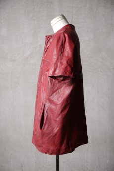 画像5: incarnation / インカネーション / 15-3507 / SHEEP LEATHER NO COLLAR SHIRT SHORT SLEEVE LINED DK-1B/SS (5)