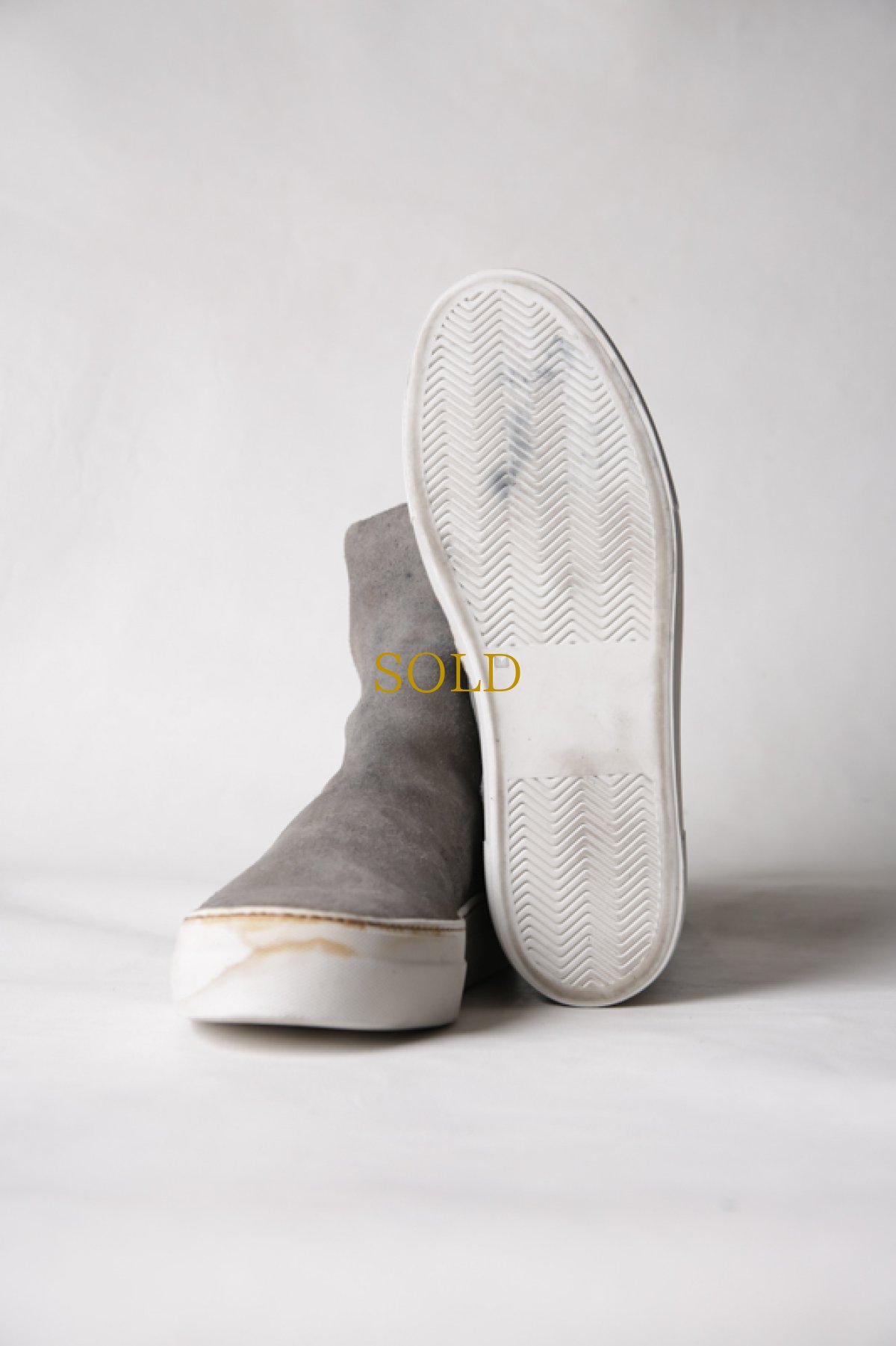 画像22: incarnation / インカネーション / 11V-7667  / HORSE LEATHER BACK ZIP SHORT LINED #WHITE HI RUBBER SOLES PIECE DYED (22)