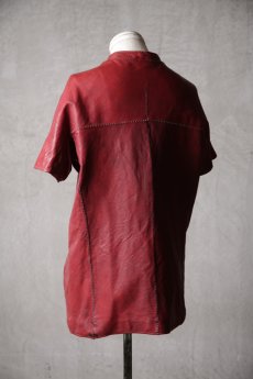 画像8: incarnation / インカネーション / 15-3507 / SHEEP LEATHER NO COLLAR SHIRT SHORT SLEEVE LINED DK-1B/SS (8)